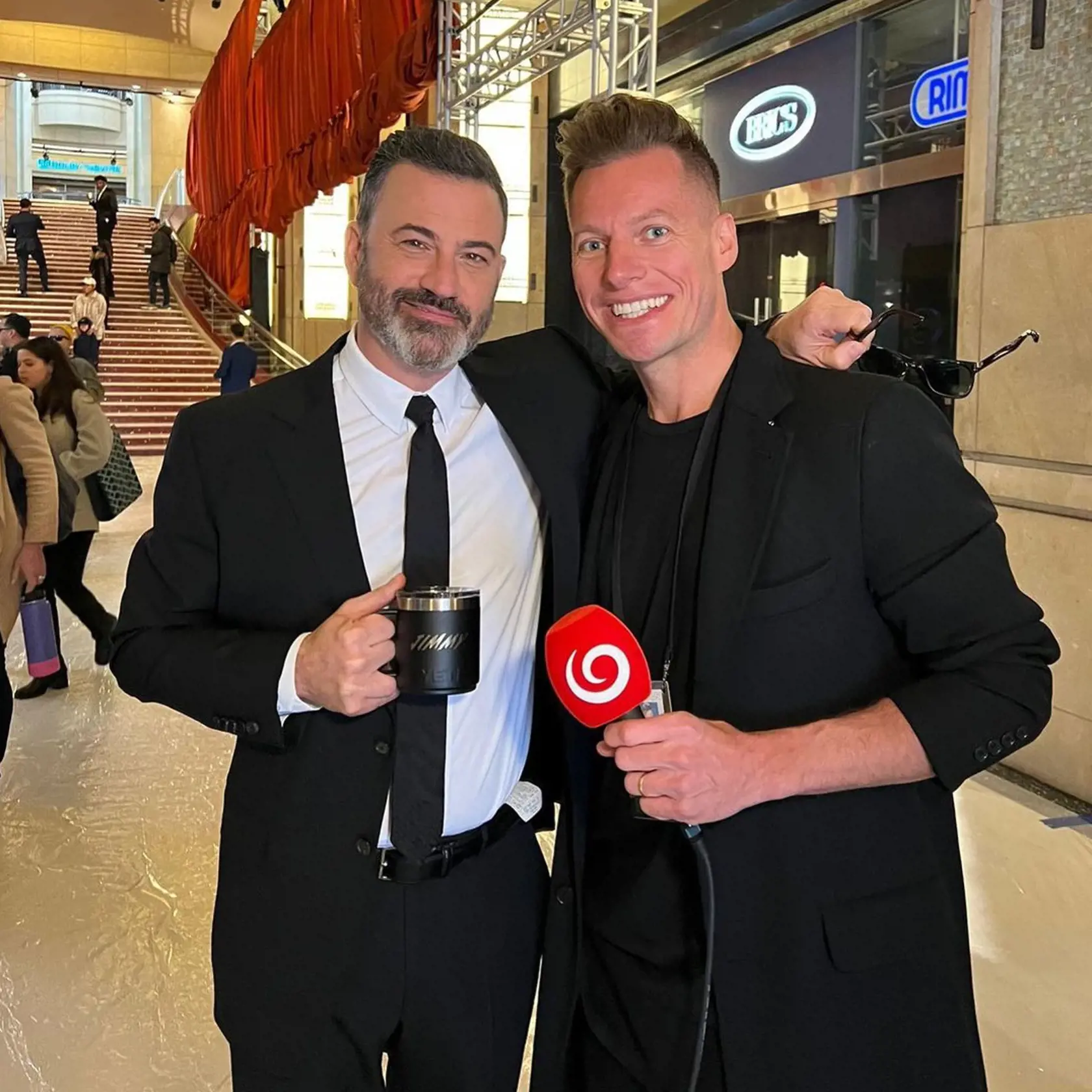 Thomas a moderátor Oscarov Jimmy Kimmel.
