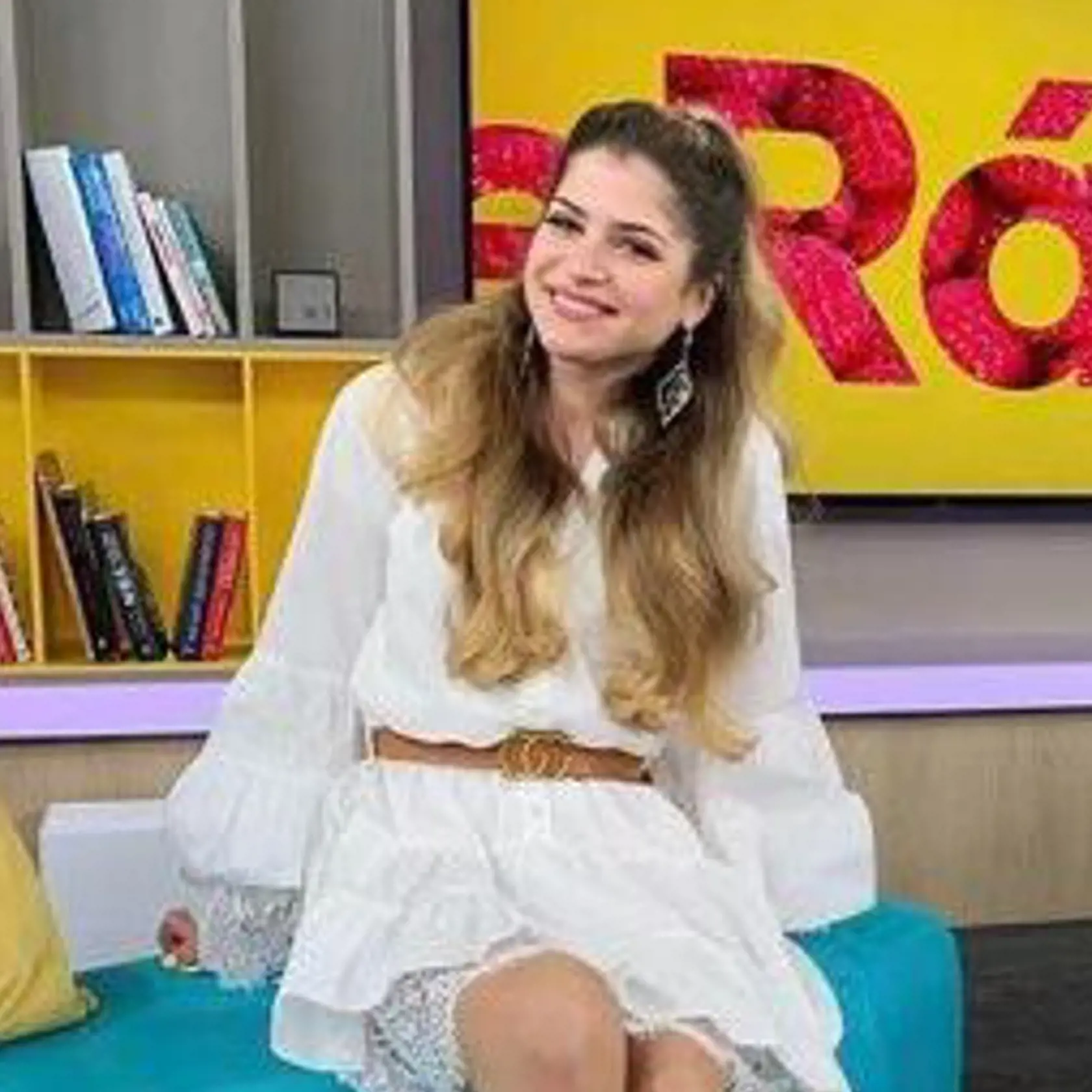 Apríl 2021: Vanessa Šarköziová počas návštevy Telerána. Speváčke to mimoriadne pristalo.
