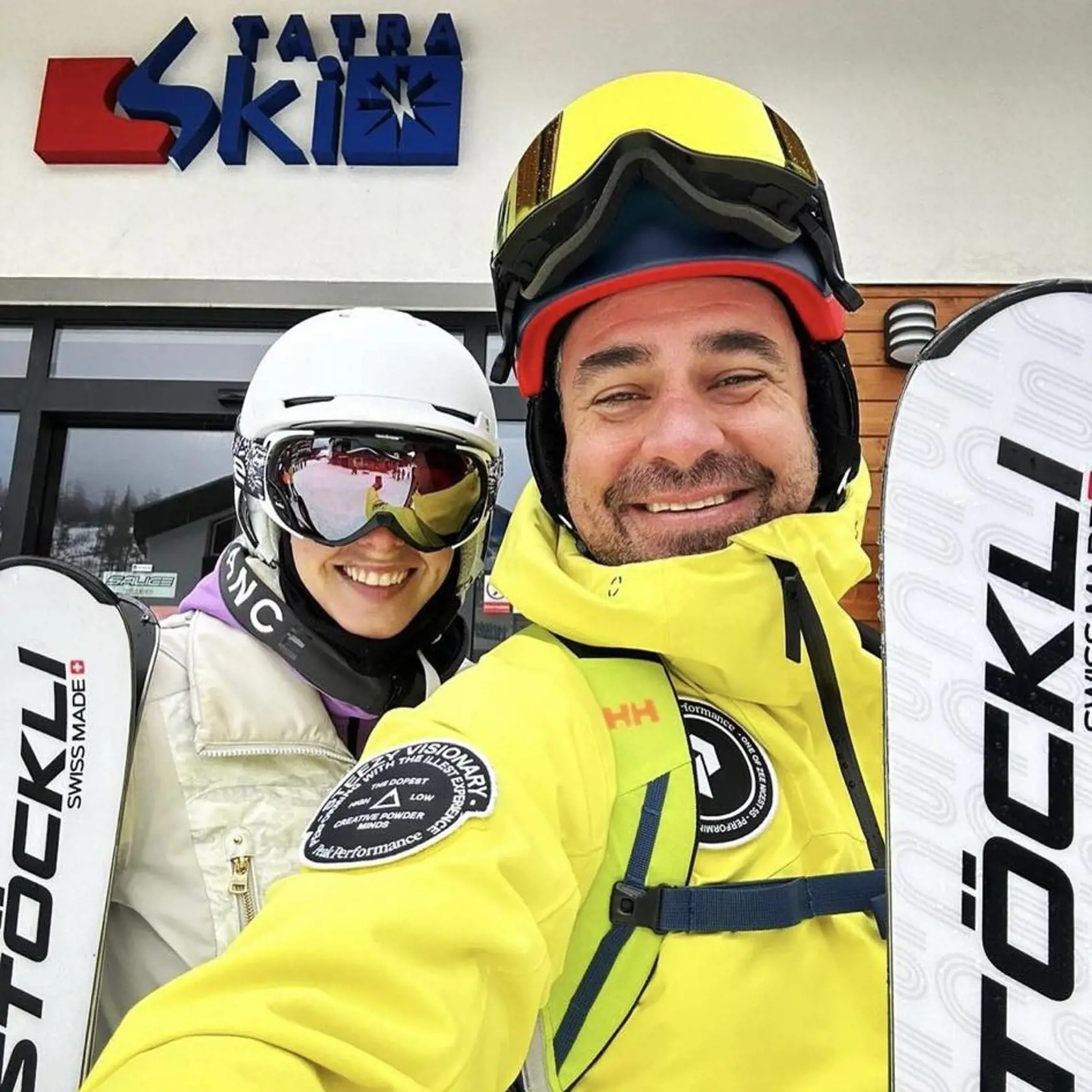Filip Tůma a Nela Pocisková na nedávnej lyžovačke.