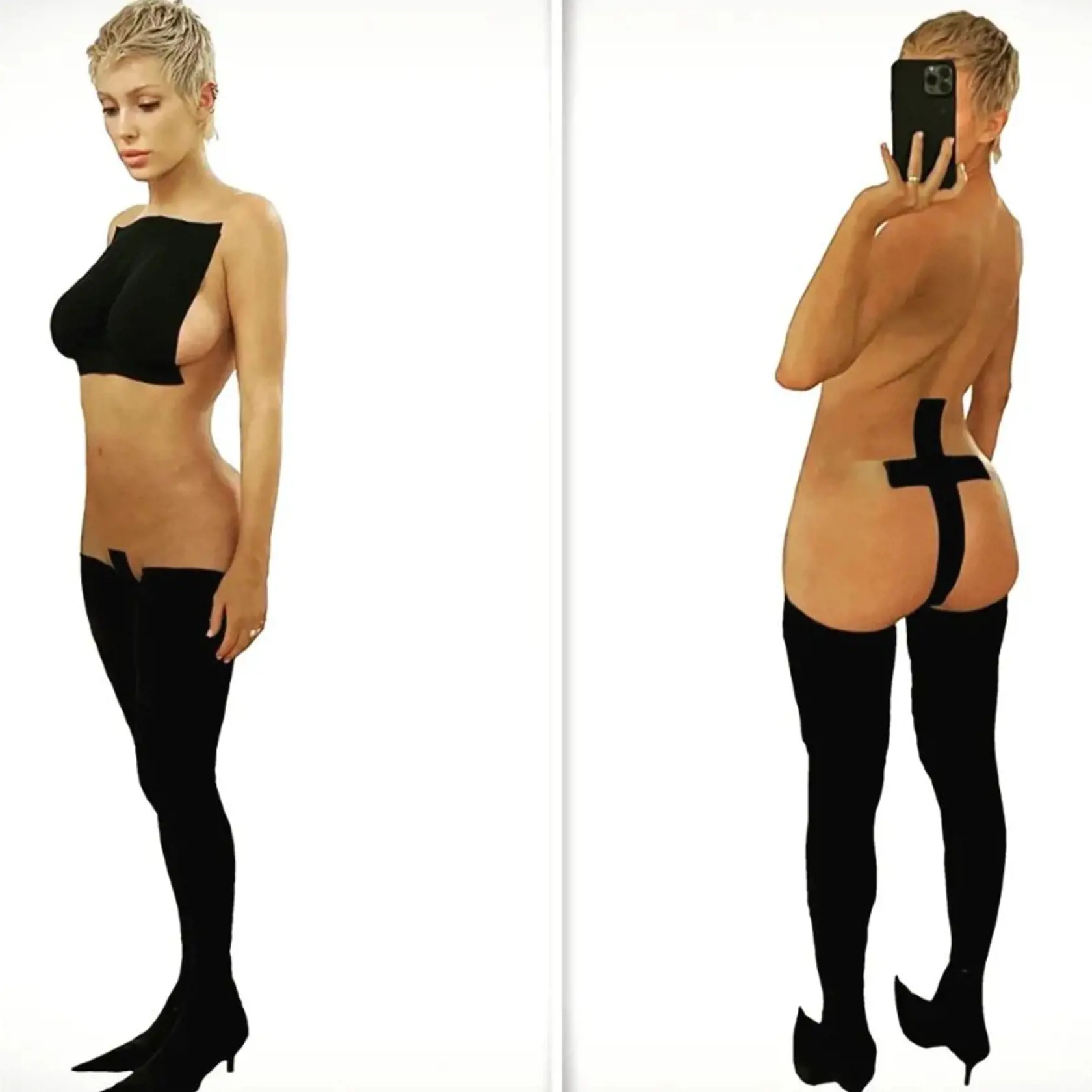 Bianca sa rada ukazuje bez šiat. Na instagrame má aj takýto pikantný záber.