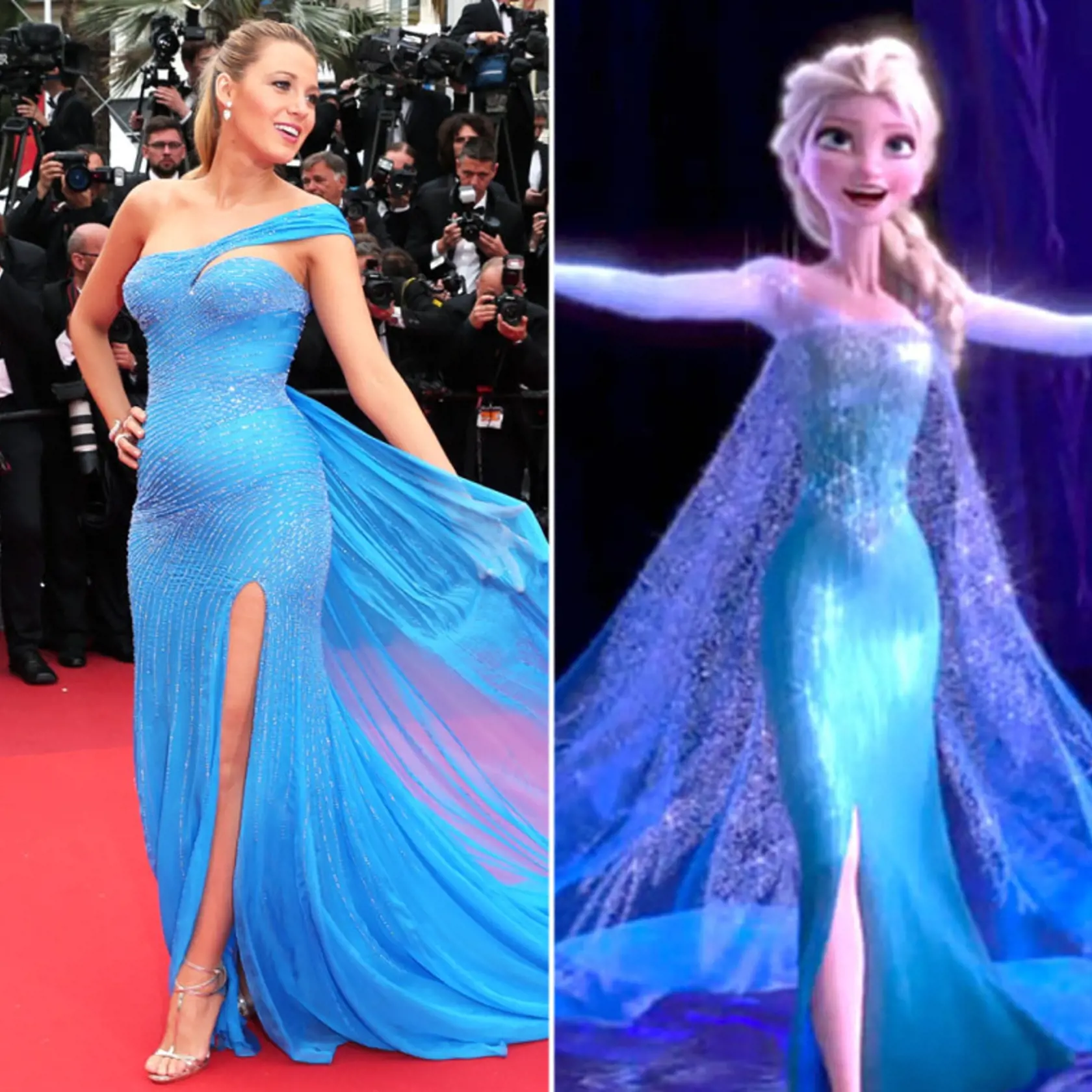 KÓPIA: Blake Livelyová ako Elsa z Ľadového kráľovstva.