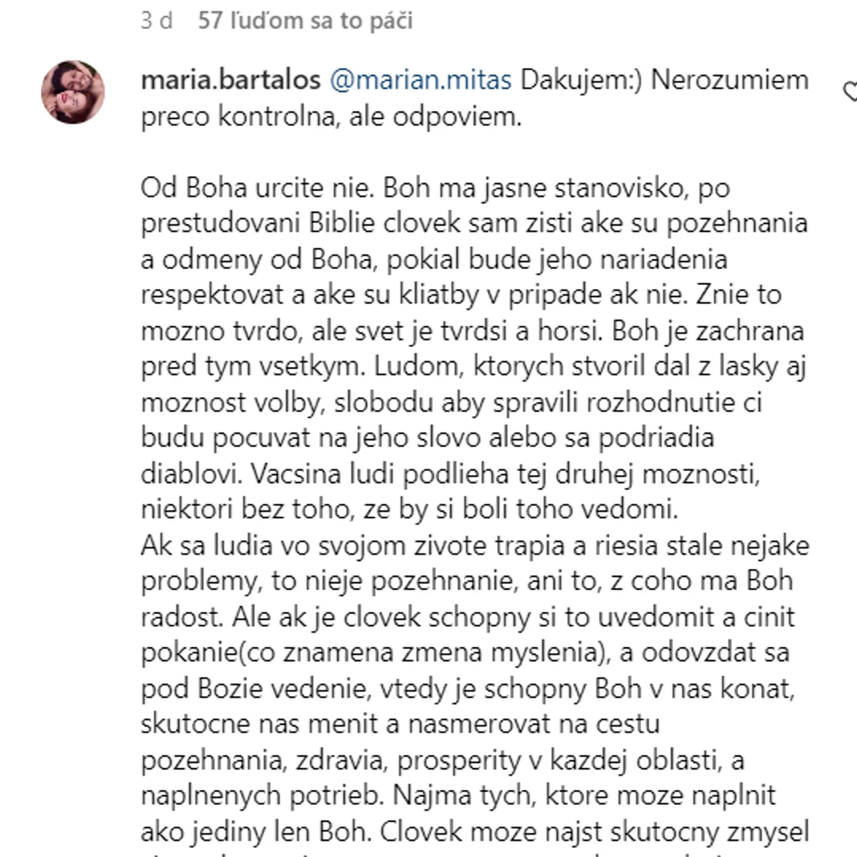 Takto odpovedala Mariánovi Mitašovi