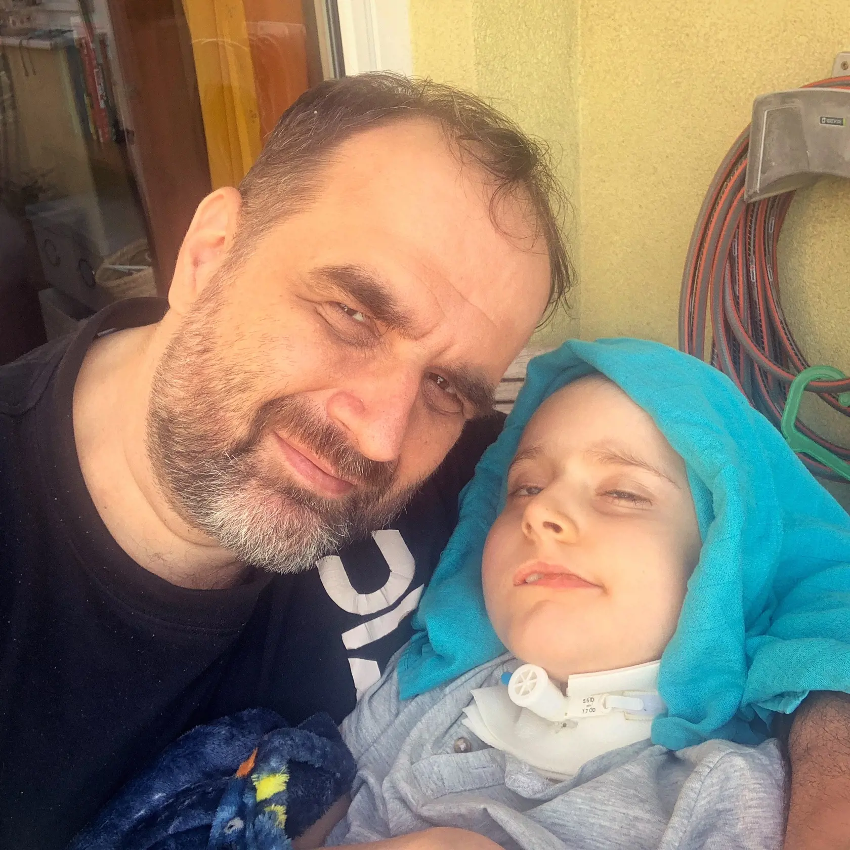 Pavol Frešo so synom Alanom.