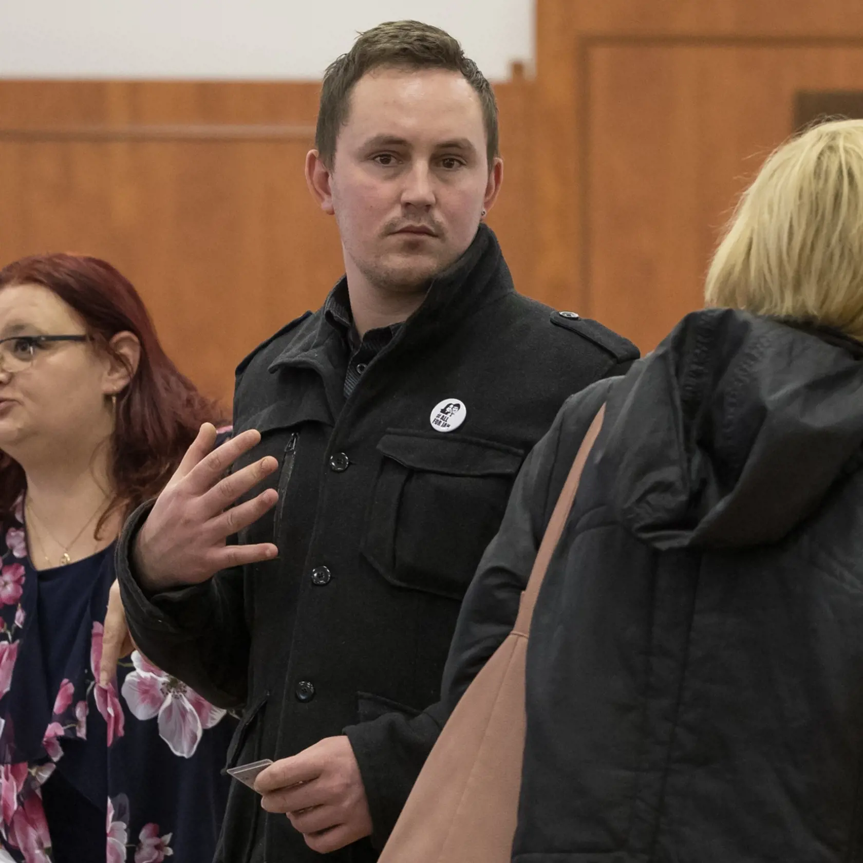 Druhé pojednávanie na Špecializovanom trestnom súde v Pezinku vo veci vraždy investigatívneho novinára Jána Kuciaka a jeho snúbenice Martiny Kušnírovej. Na snímke je brat Jána Kuciaka, Jozef Kuciak mladší, ktorý bol predvolaný, ako svedok.