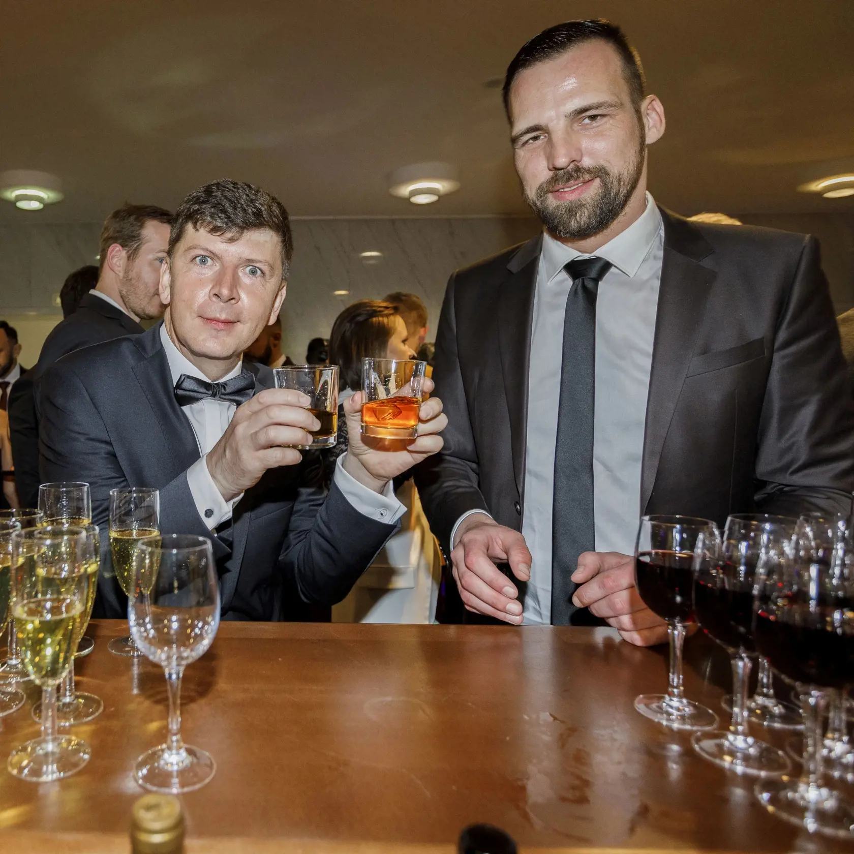Na snímke počas párty po skončení priameho prenosu z galavečera OTO 2019. Na snímke Andrej Bičan.