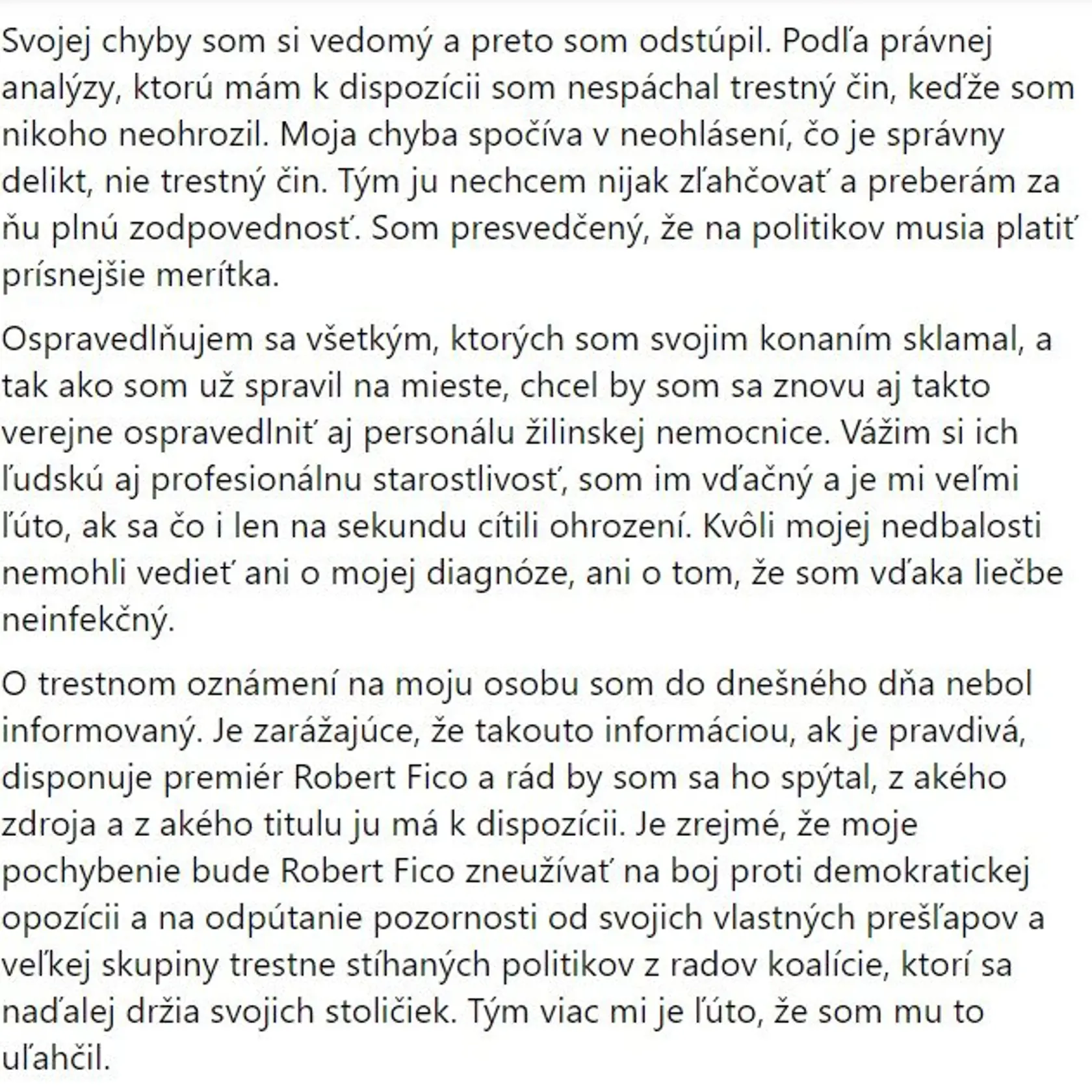 Druhá časť statusu Tomáša Hellebrandta o jeho ochorení.