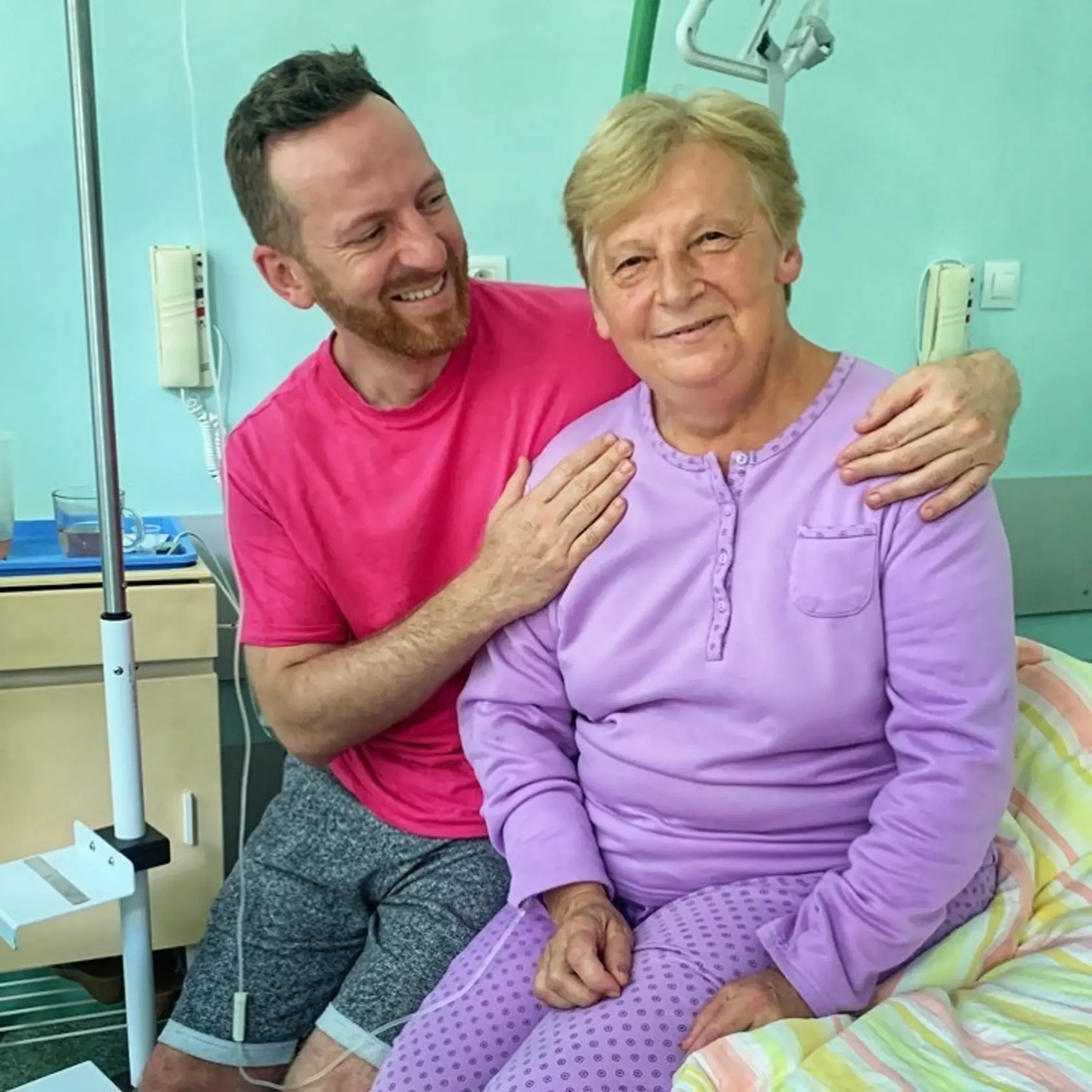 Miro Jaroš so svojou milovanou maminou Štefániou.