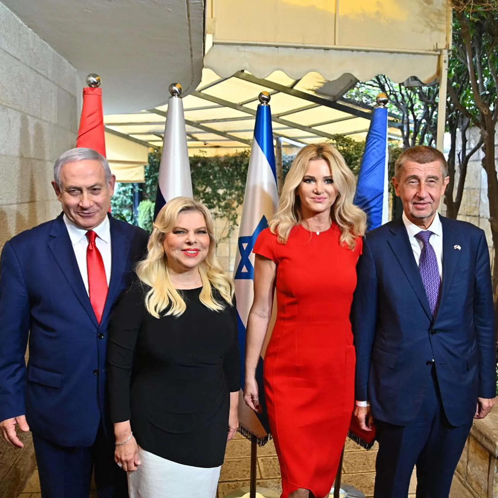 Český premiér Andrej Babiš s manželkou Monikou na návšteve v Izreali.