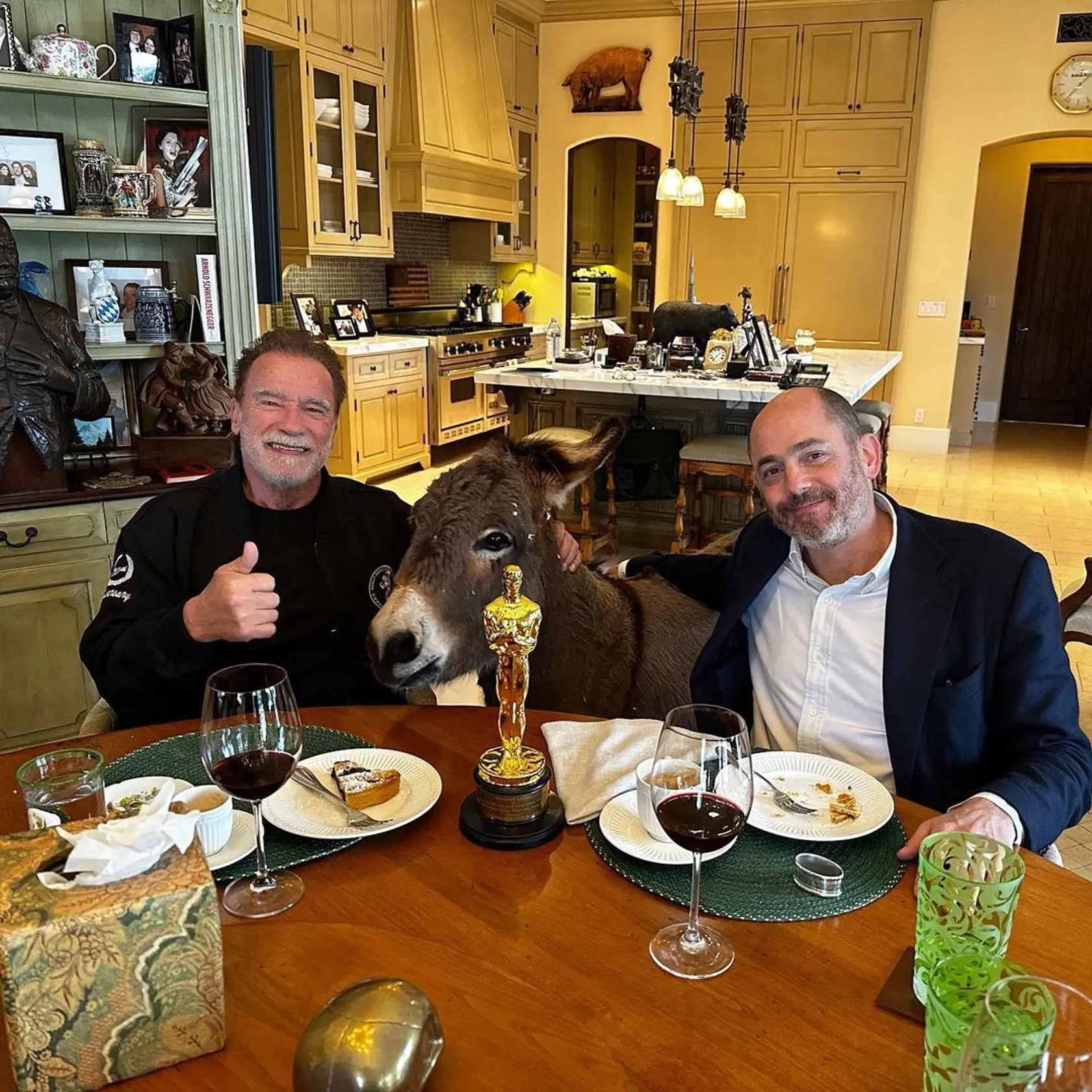 Arnold Schwarzenegger a somár Lulu.