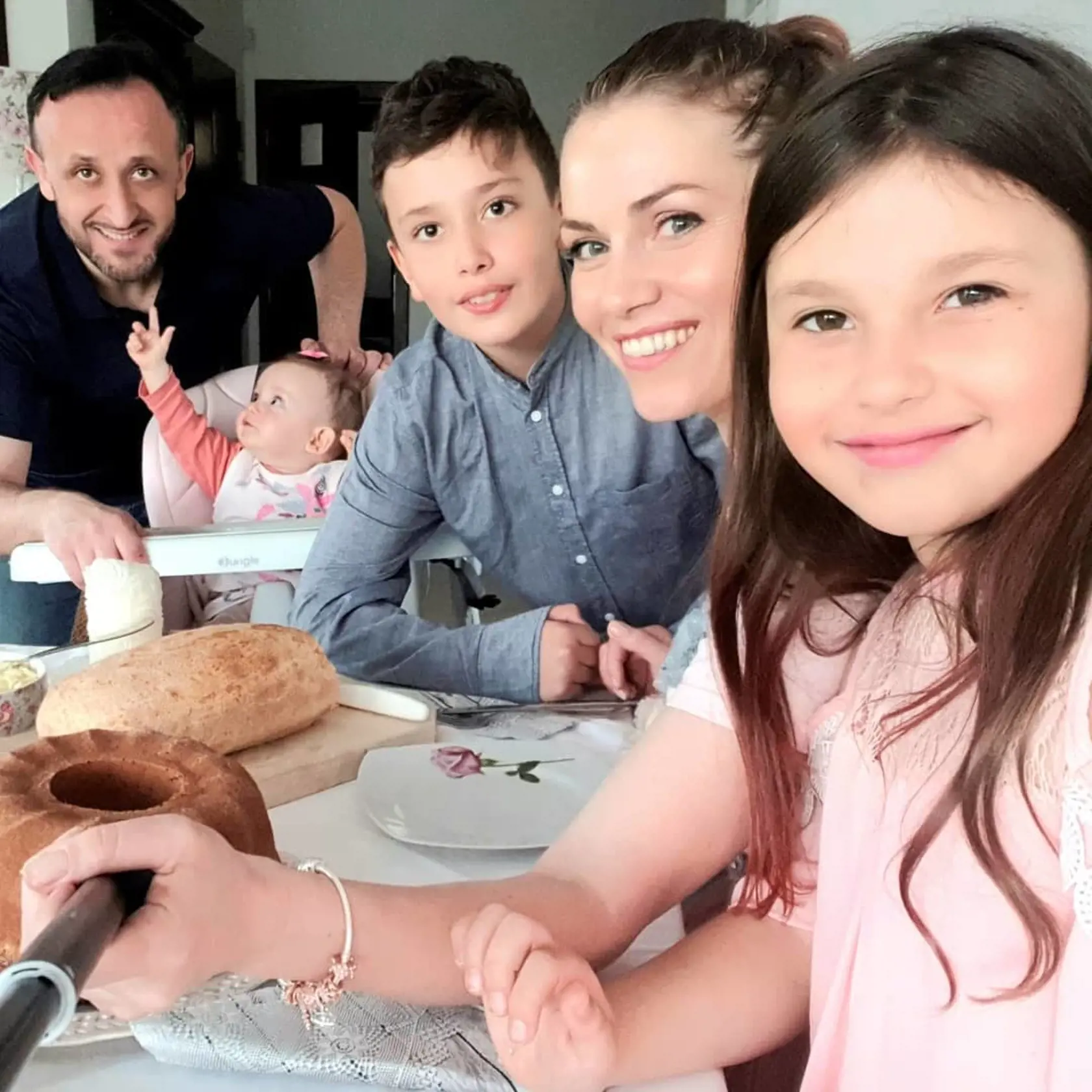 Erika Kandráčová s rodinou