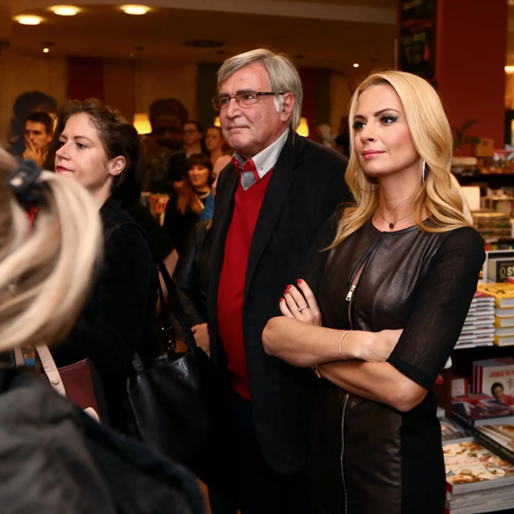 Marianna Ďurianová a herec Dušan Jamrich na krste kapely No Name.