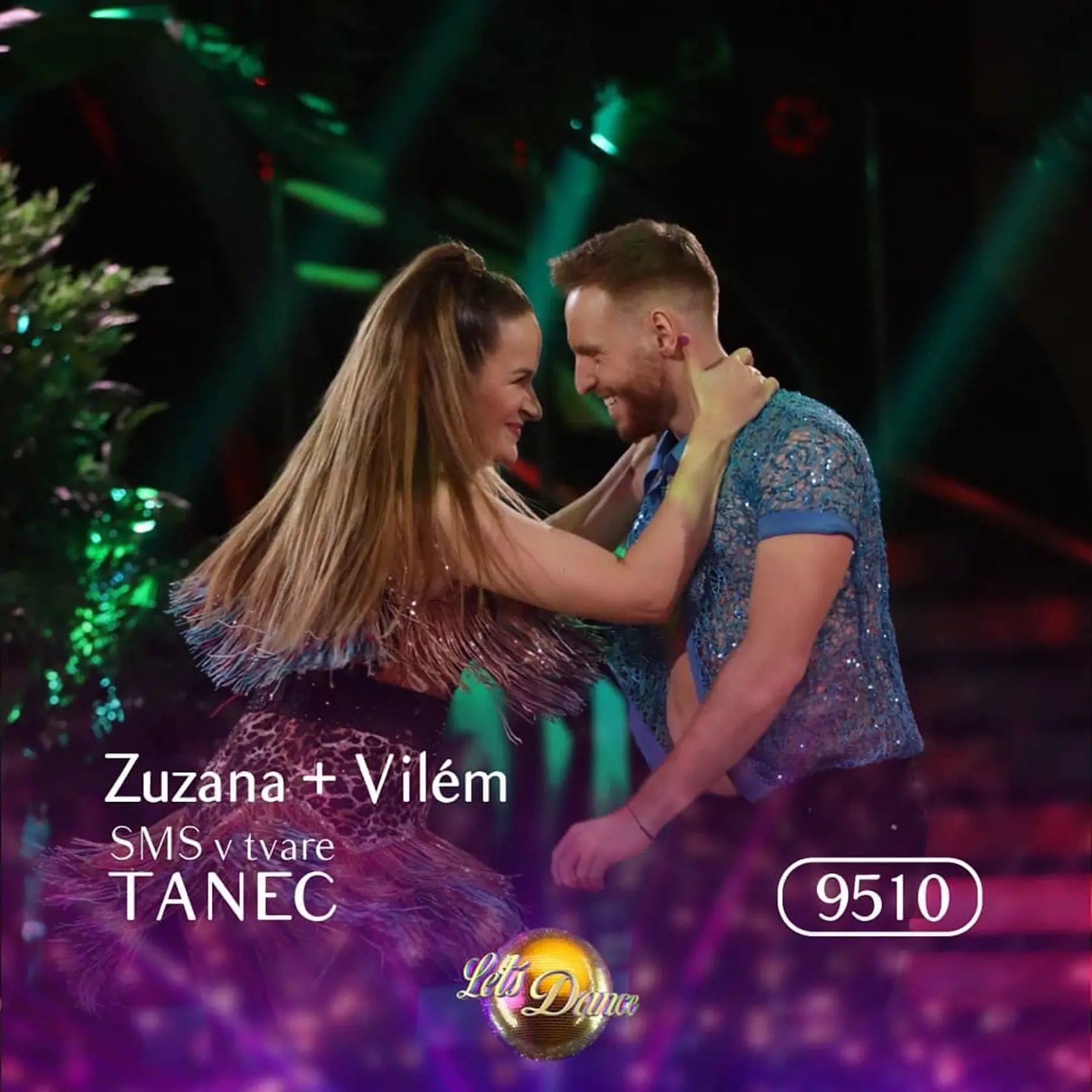 6. kolo Let's Dance: Na snímke Zuzana Kubovčíková Šebová a Vilda Šír.