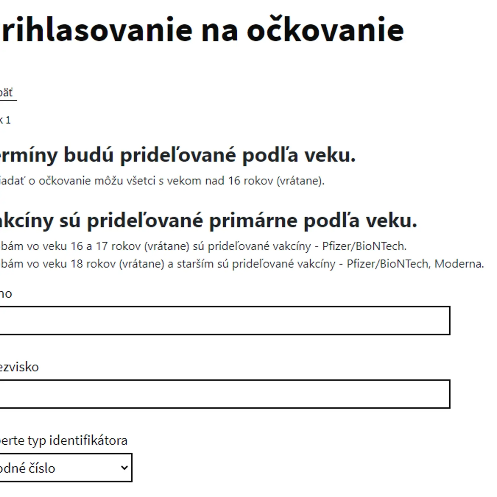 Prihlásiť sa na očkovanie už môžu všetci nad 16 rokov. Vekové obmedzenie neplatí.