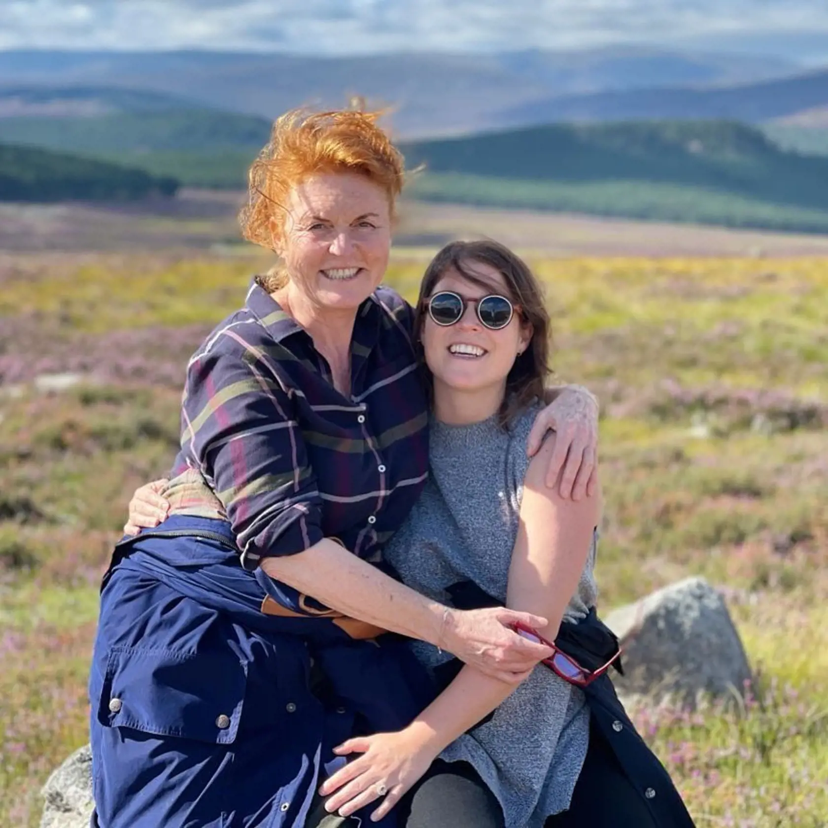 Sarah Ferguson s dcérou, princeznou Eugenie.
