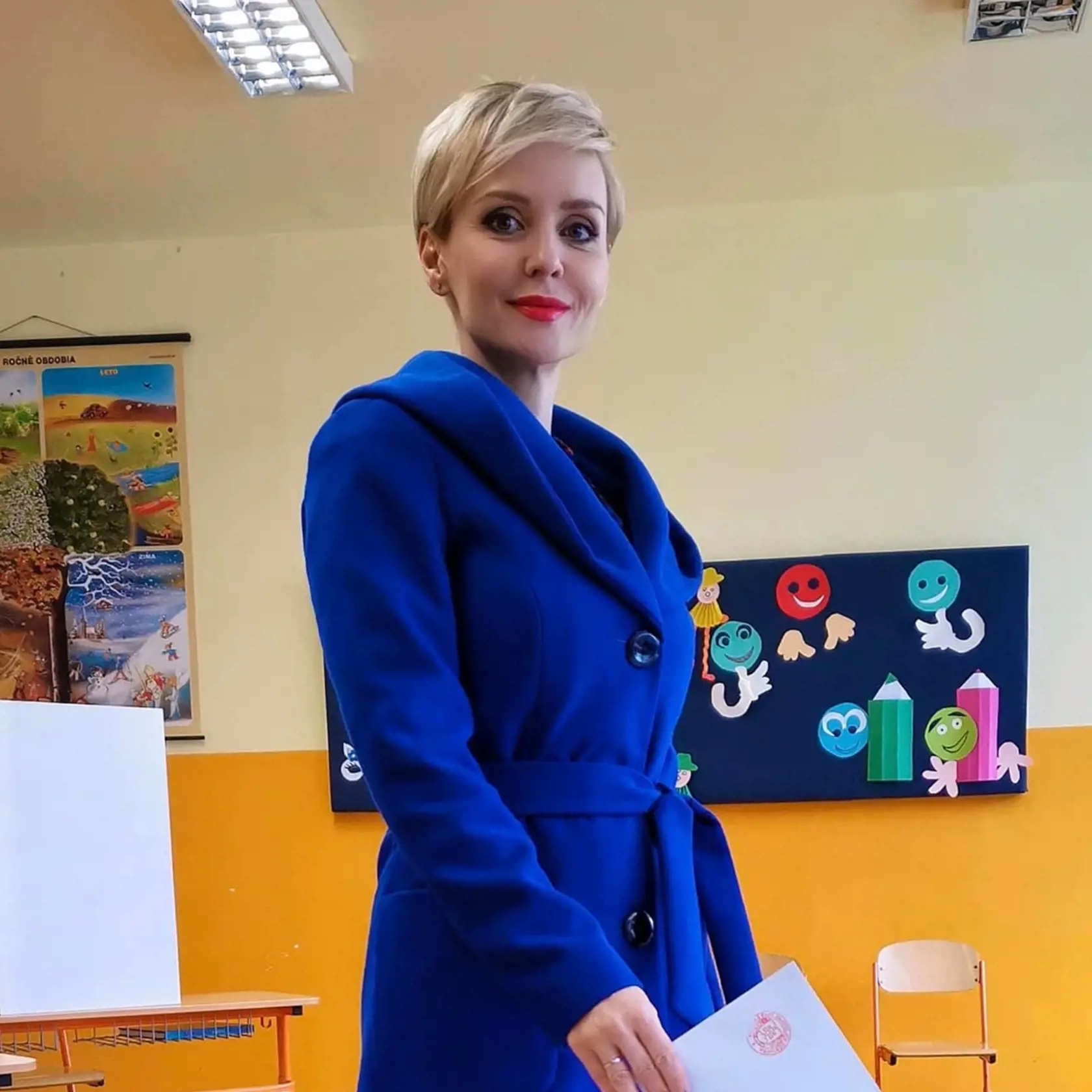 Kvetka Horvathová počas volieb 2020.