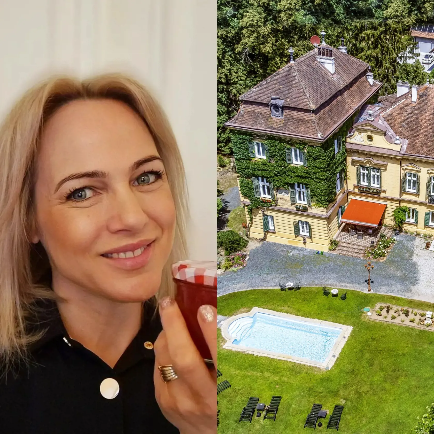 Adriana je na svoj kaštieľ pyšná.