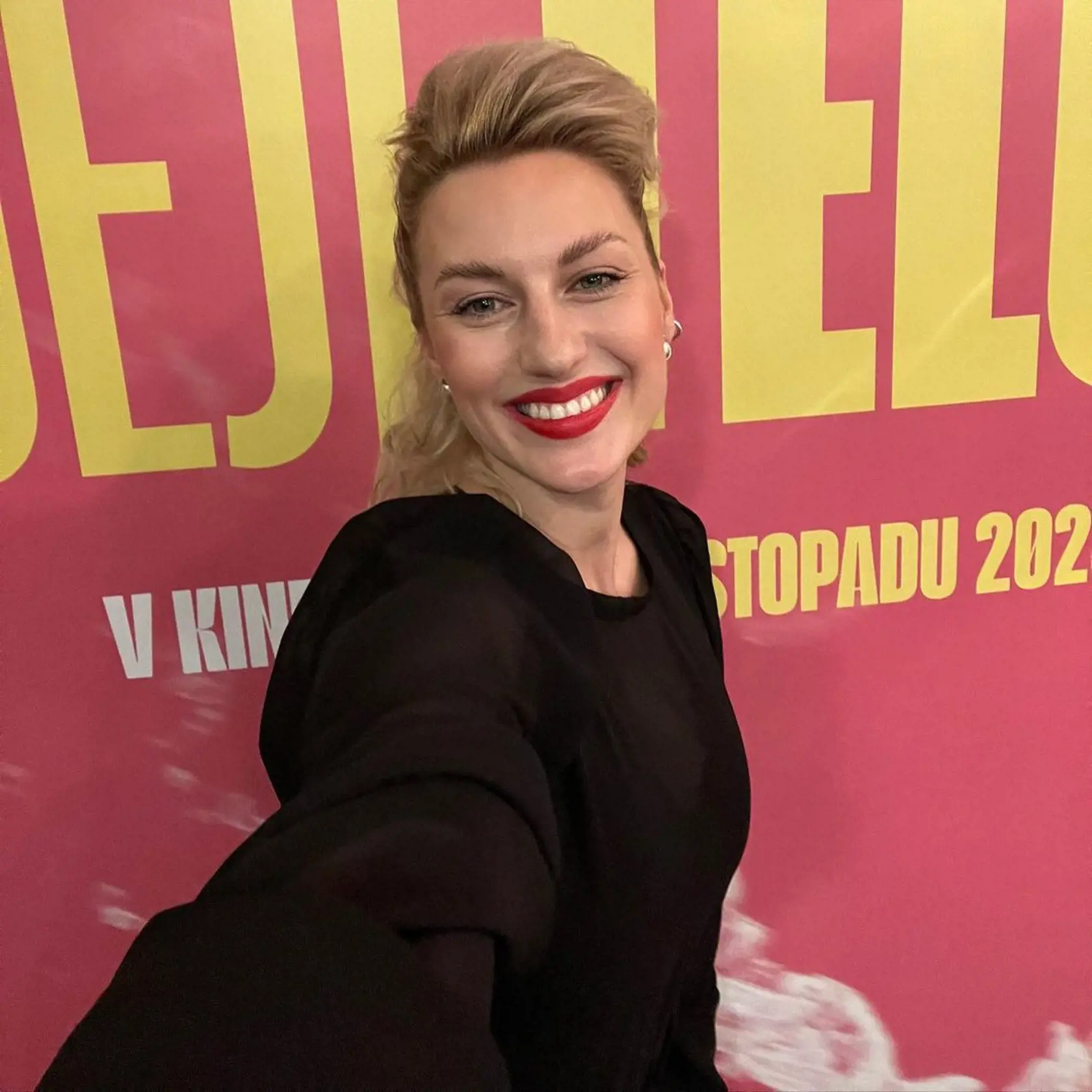 Herečka Natália Germáni na českej premiére filmu Moje telo.