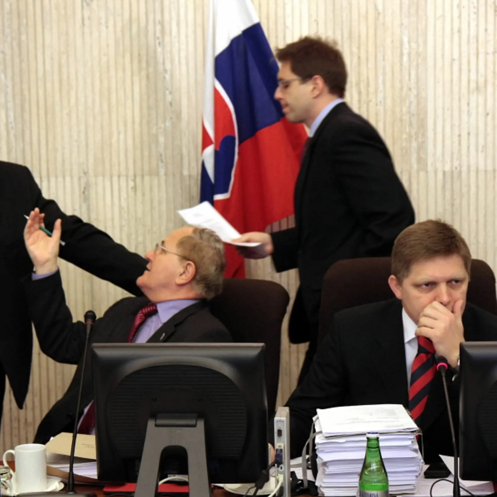 Dušan Čaplovič (†78) a Robert Fico.