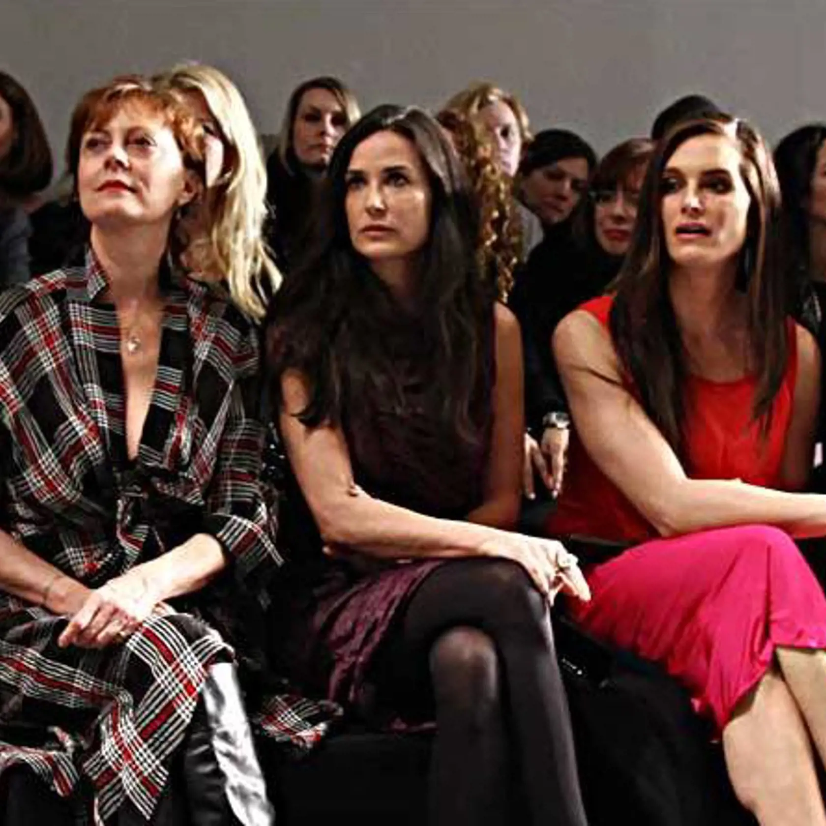 Susan Sarandon, Demi Moore a Brooke Shields na prehliadke "Donna Karan"