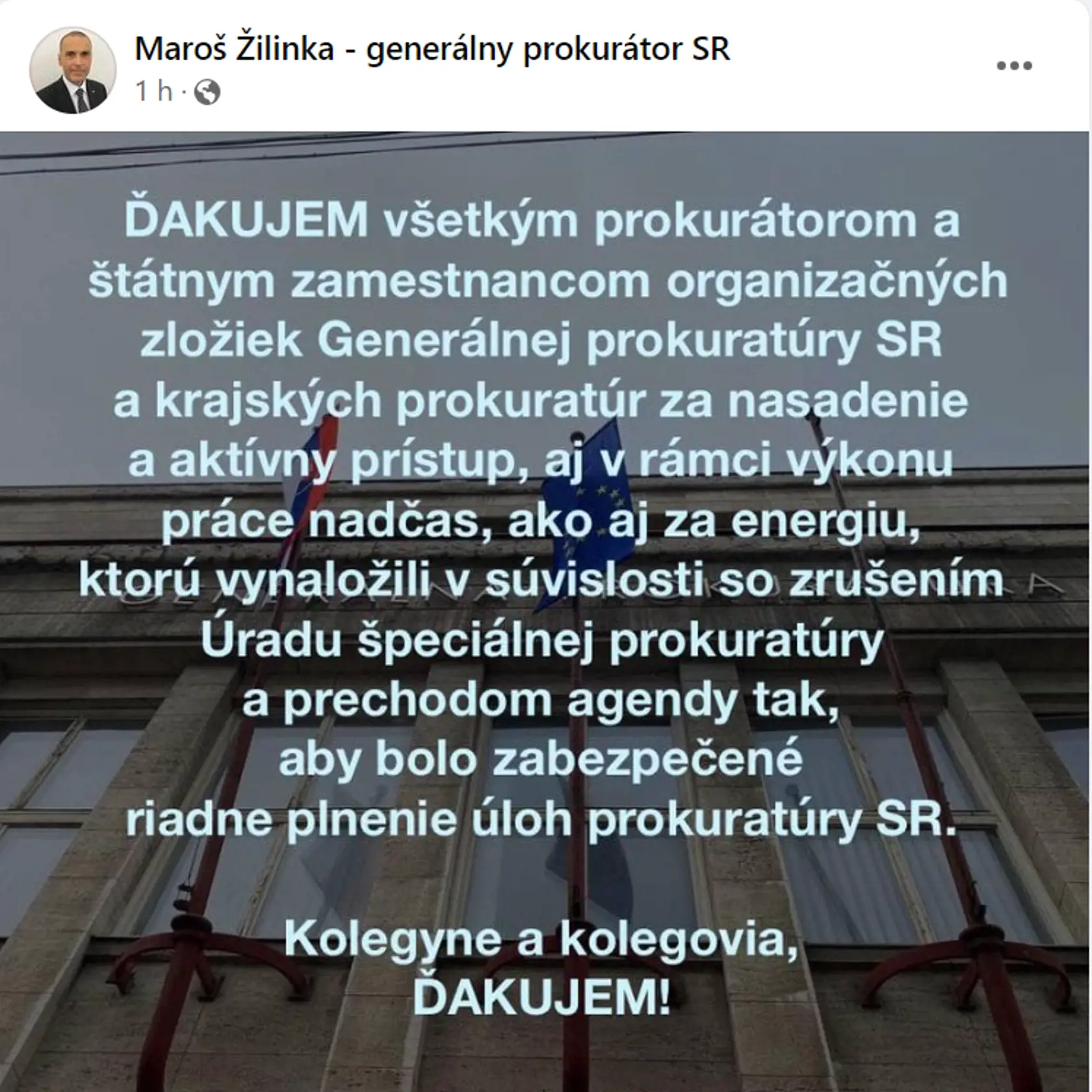 Status Maroša Žilinku.