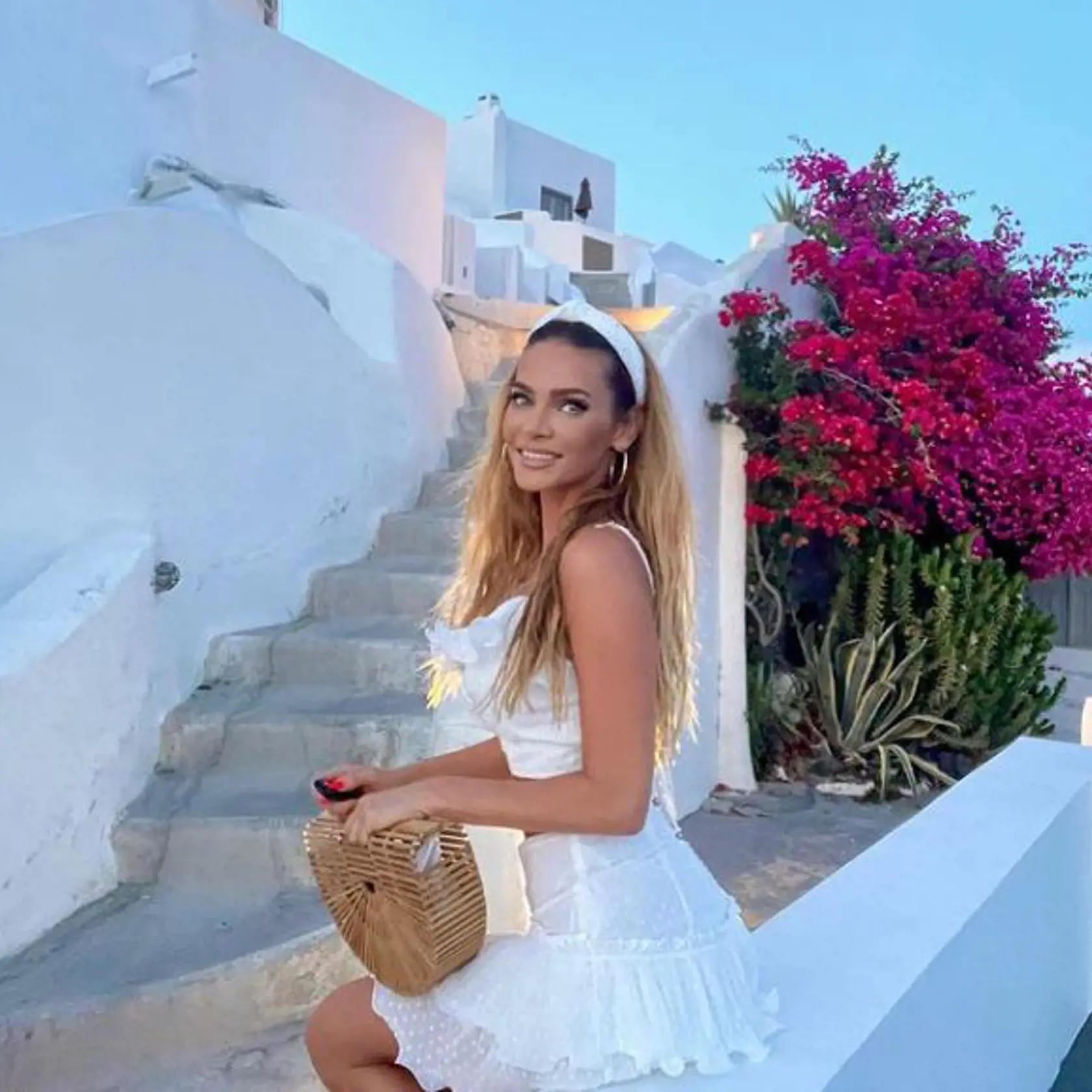 Andrea Verešová dovolenkuje na gréckom ostrove Santoríni.