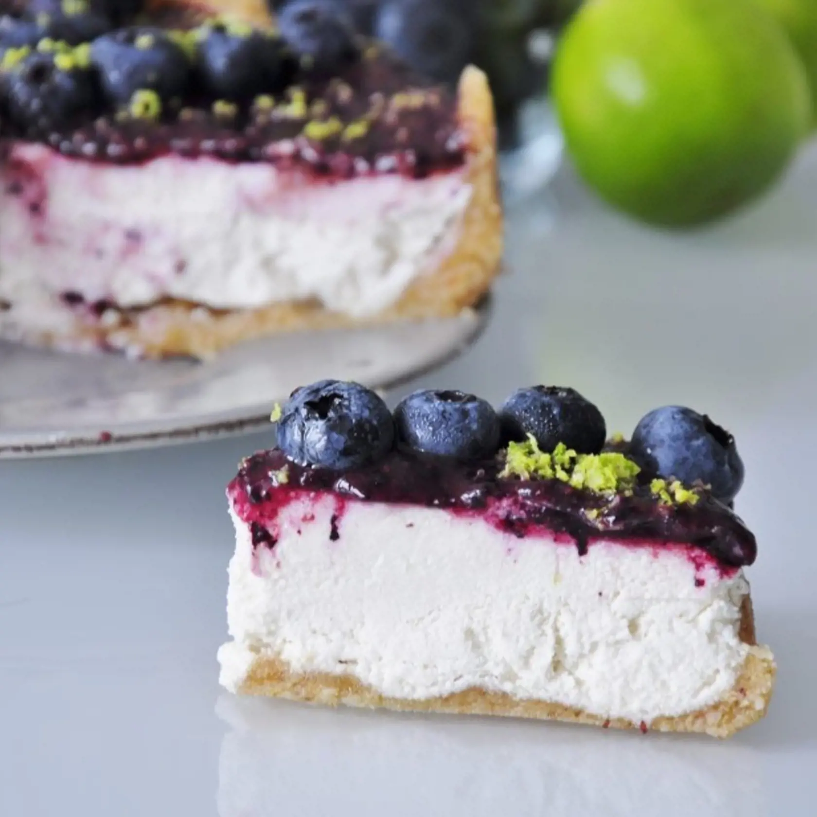 Čučoriedkový cheesecake
