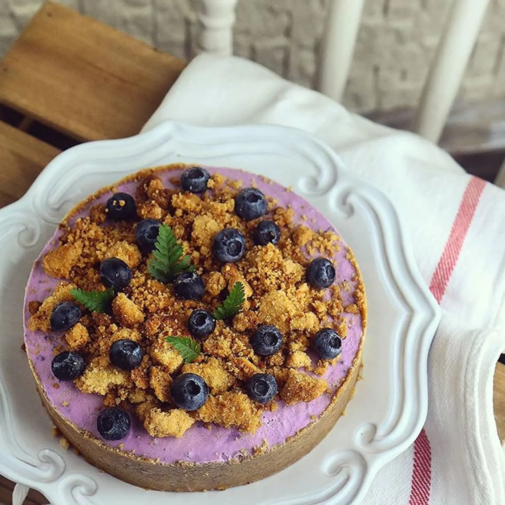 Čučoriedkový cheesecake