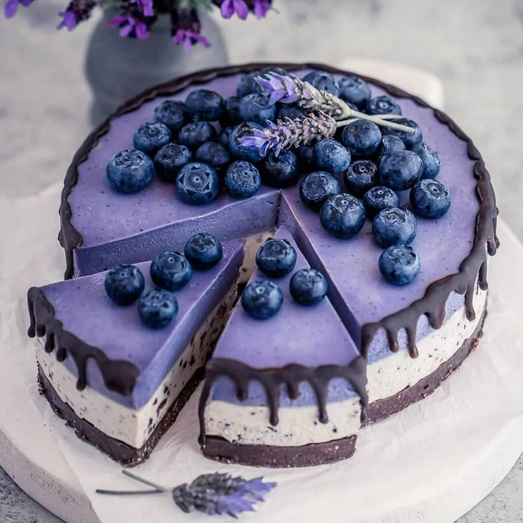 Čučoriedkový cheesecake