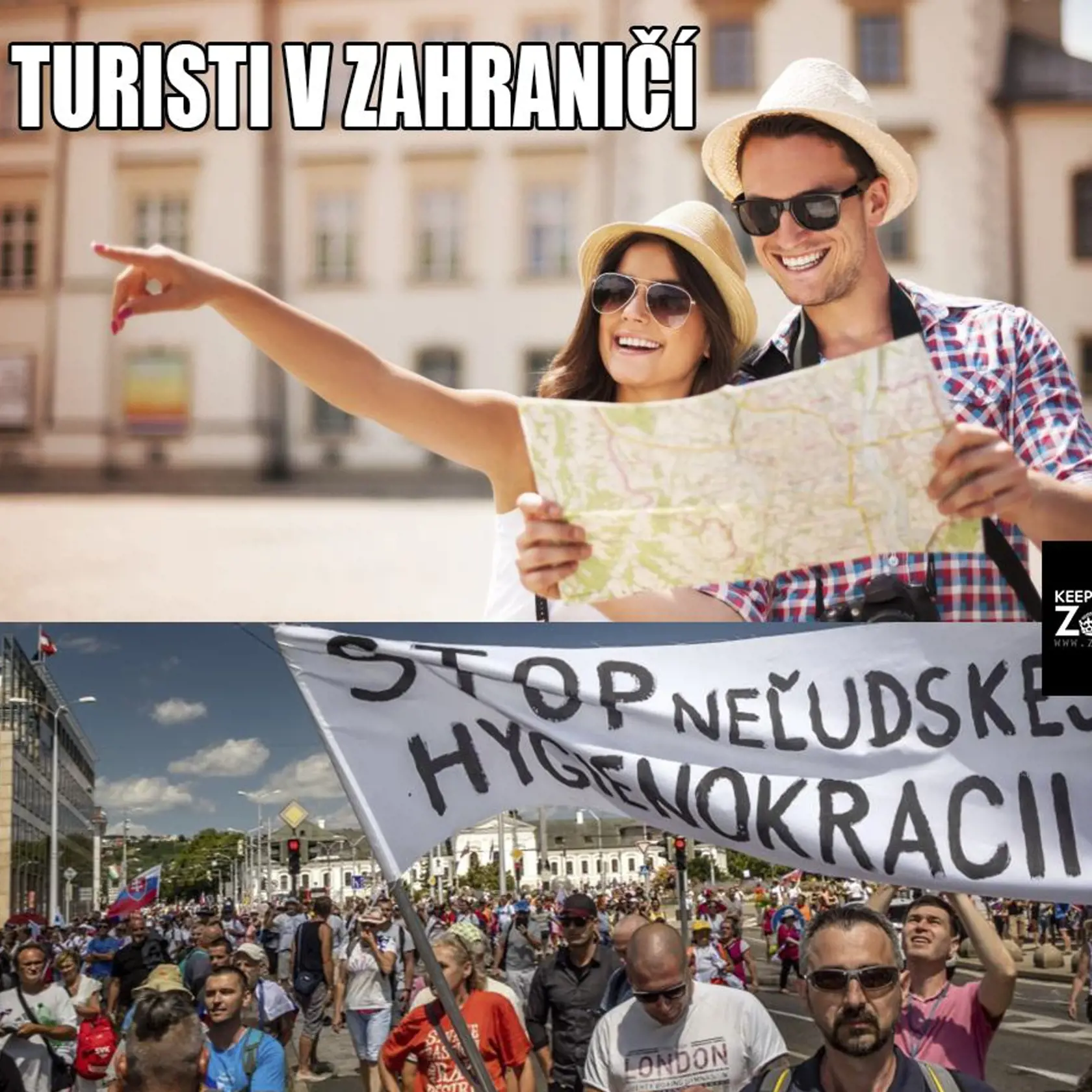 Slová šéfa Krajského riaditeľstva Policajného zboru v Bratislave Viliama Adamca o tom, že polícia nemohla proti protestujúcom zasiahnuť „lebo turisti“, si humoristi podali takto...