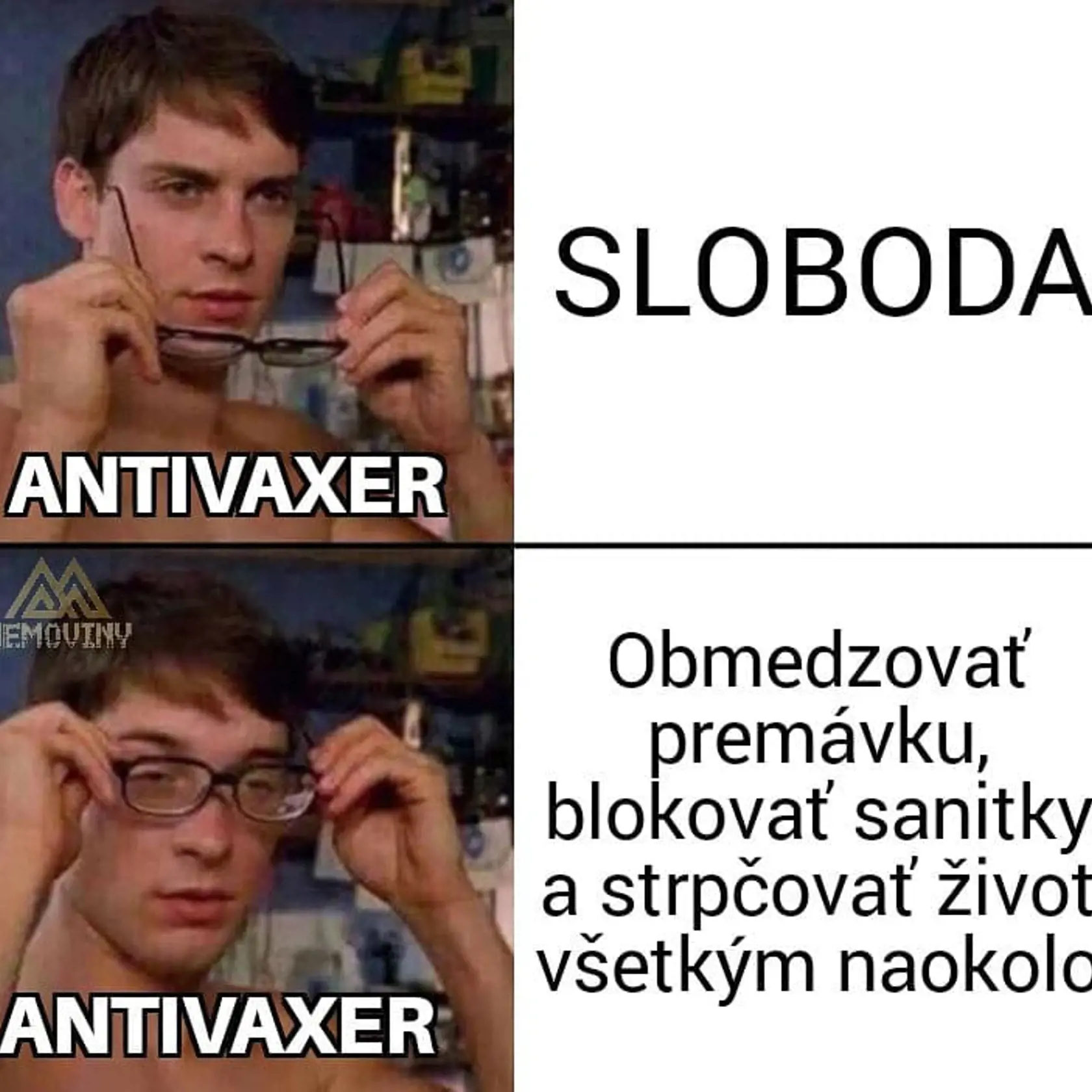 Podľa srandistov si bojovníci proti očkovaniu predstavujú slobodu, za ktorú demonštrovali, naozaj po svojom...
