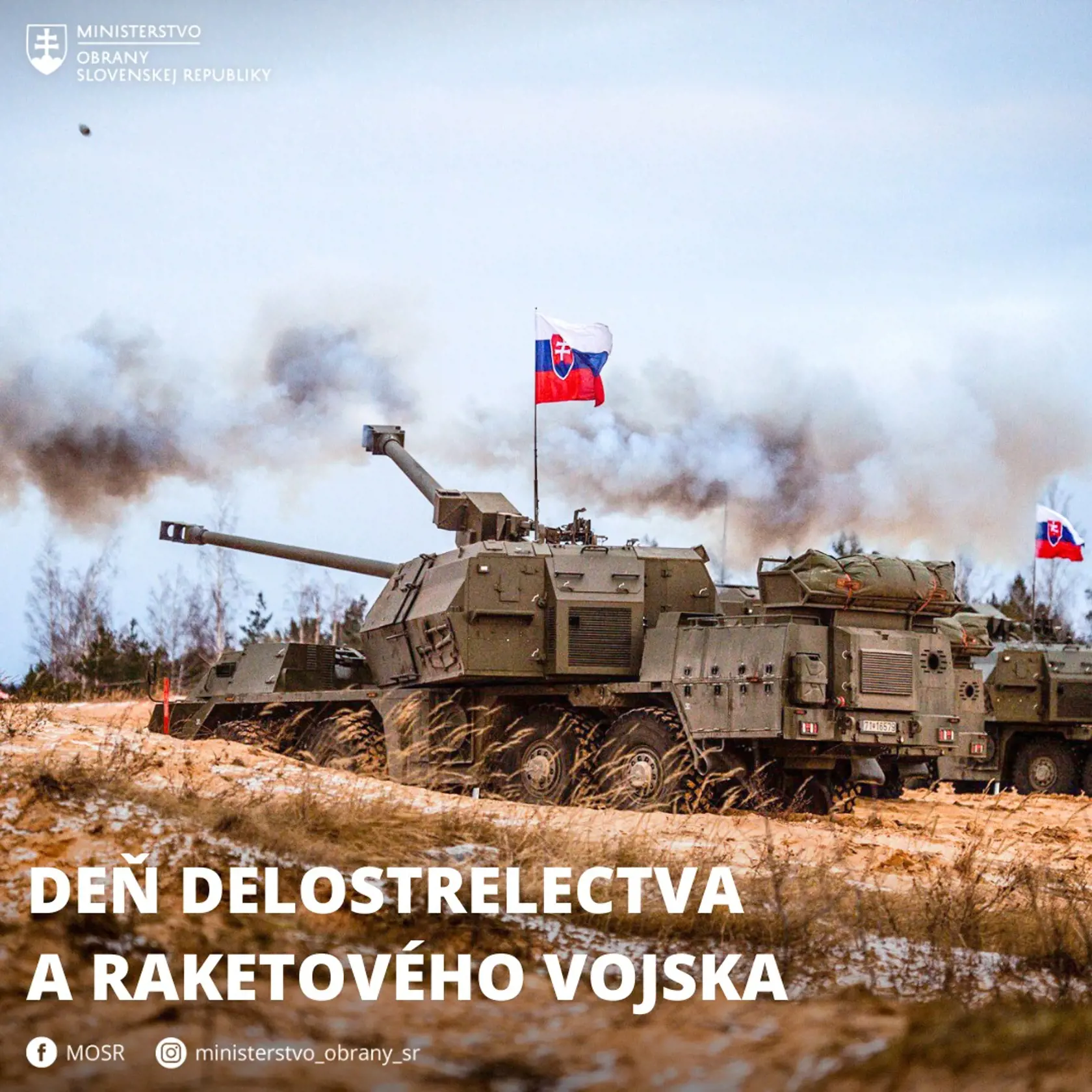 Takúto fotografiu zverejnil rezort obrany pri príležitosti Dňa delostrelectva a raketového vojska.