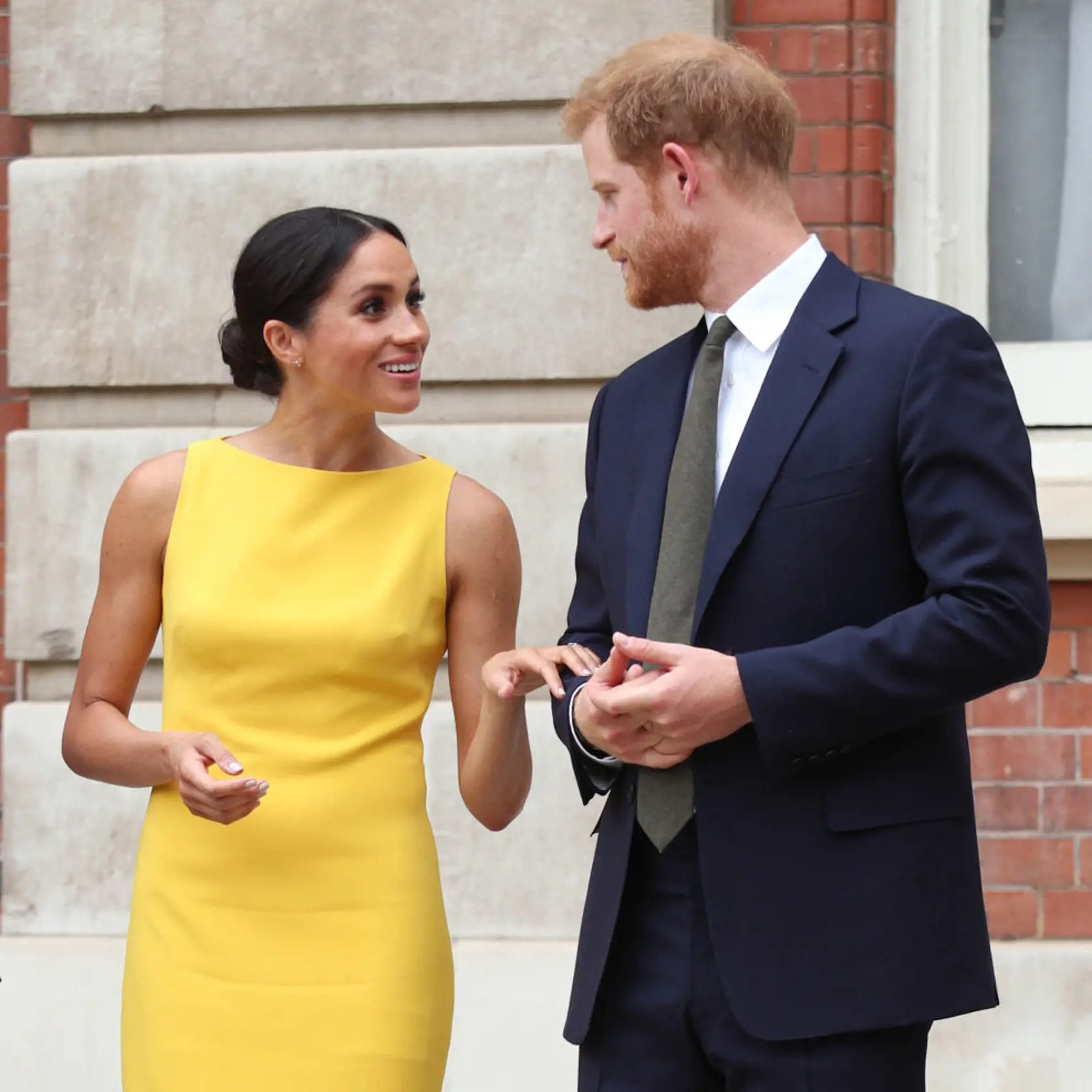LONDON, ENGLAND - JULY 05: Prince Harry, Duke of Sussex and Meghan, Duchess of Sussex attend the Your Commonwealth Youth Challenge reception at Marlborough House on July 05, 2018 in London, England. (Photo by Yui Mok - WPA Pool/Getty Images)
