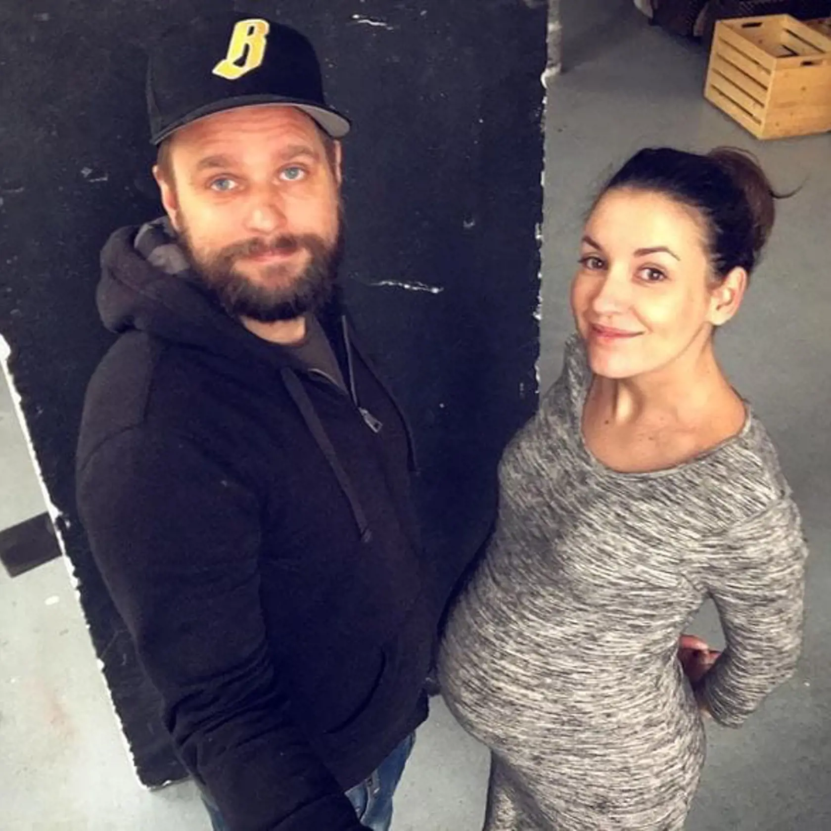 Branislav Šimončík a Tamara Šimončíková Heribanová ešte s bruškom.