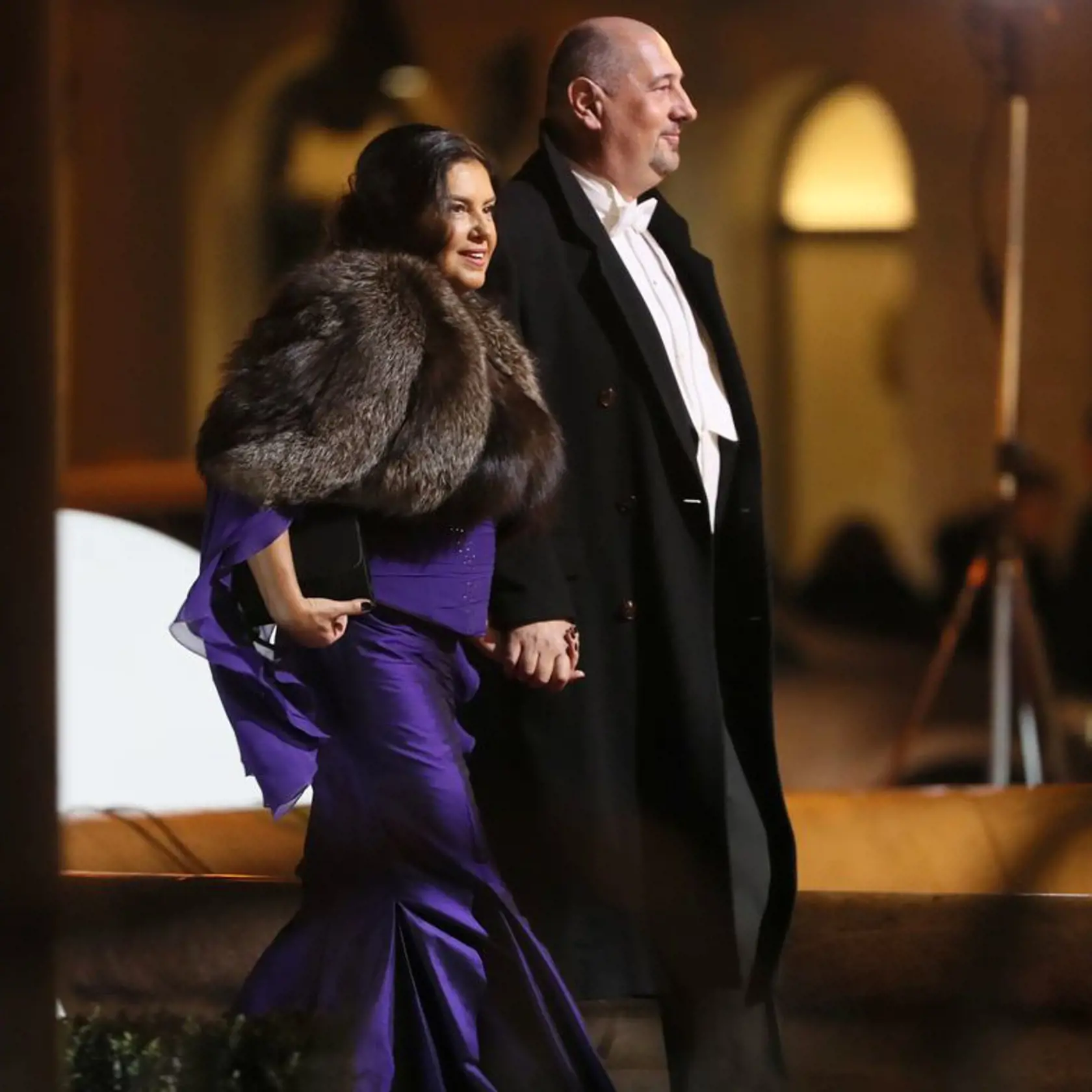 Iveta Malachovská s Martinom. Moderátorka tiež stavila na kožušinovú štólu.