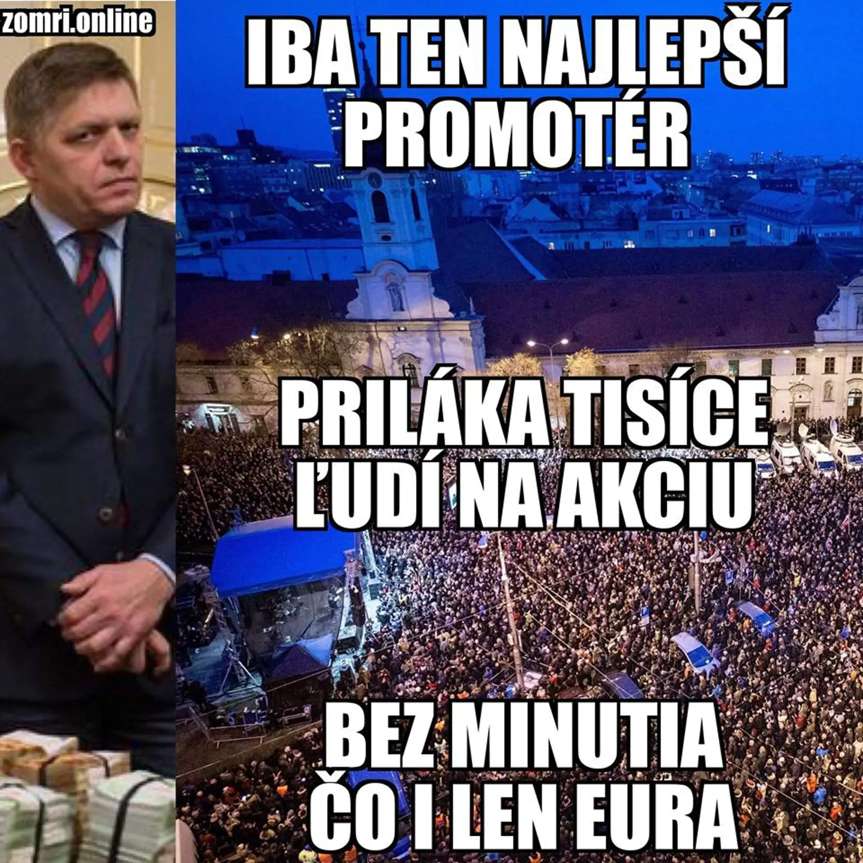Rok po vražde Jána Kuciaka a Martiny Kušnírovej sa konal protest Za slušné Slovensko. Robert Fico mal tlačovku a "motivoval" ľudí, aby na protest išli. 