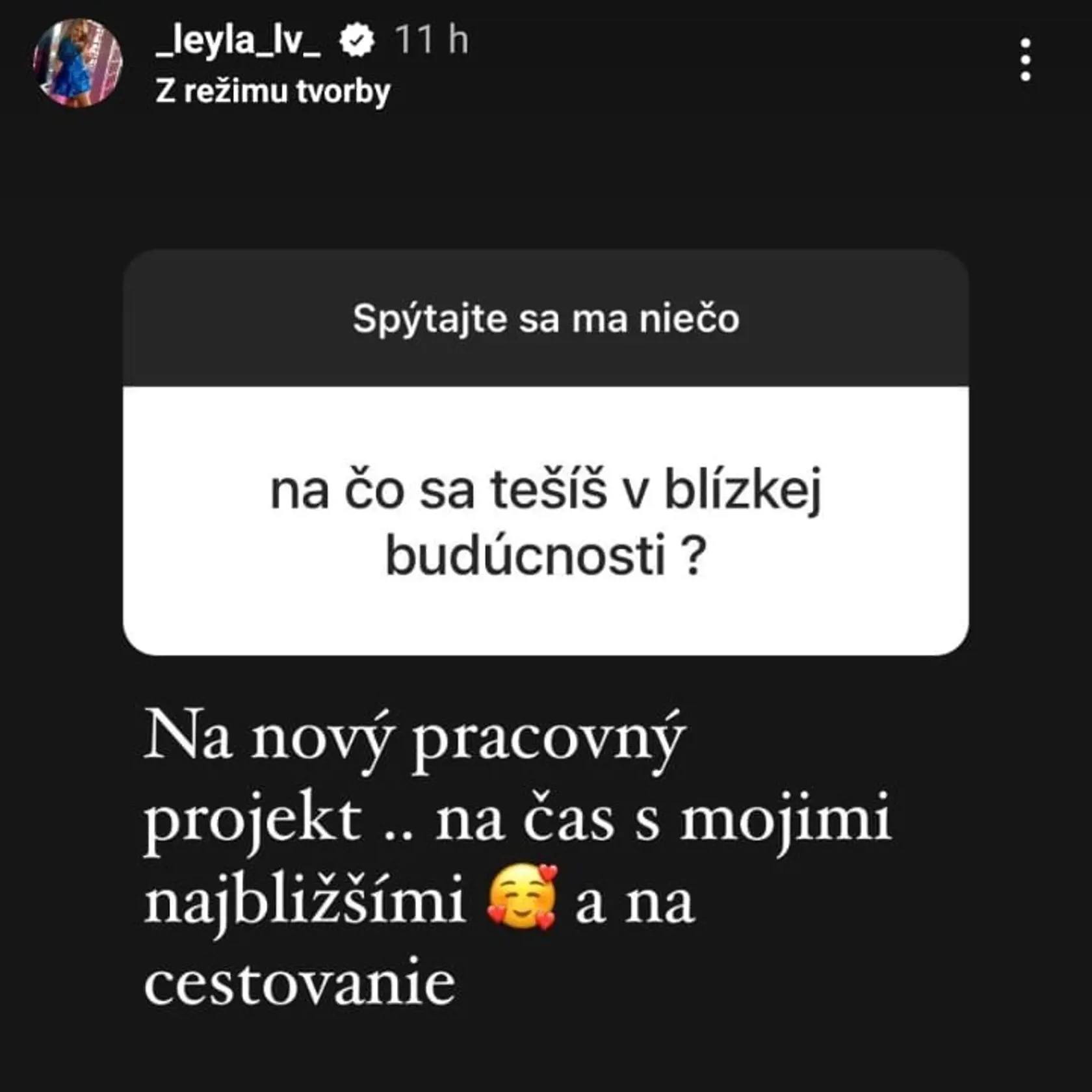 Laurine odpovede, v ktorých prezradila niečo zo súkromia, ako aj to, akú operáciu podstúpila.