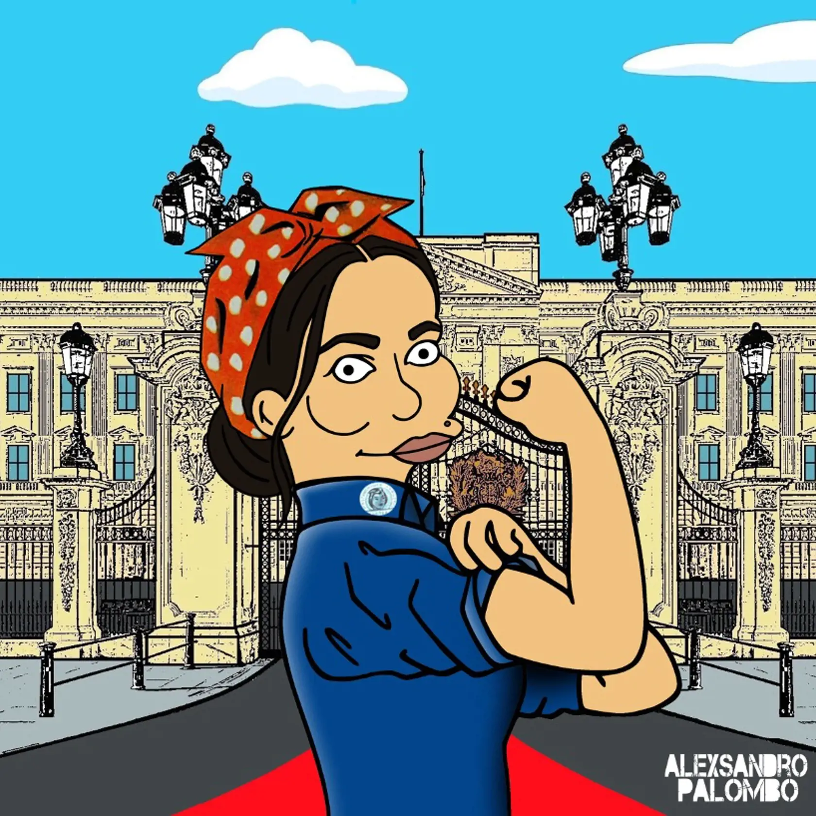 Meghan ukazuje svoj biceps.