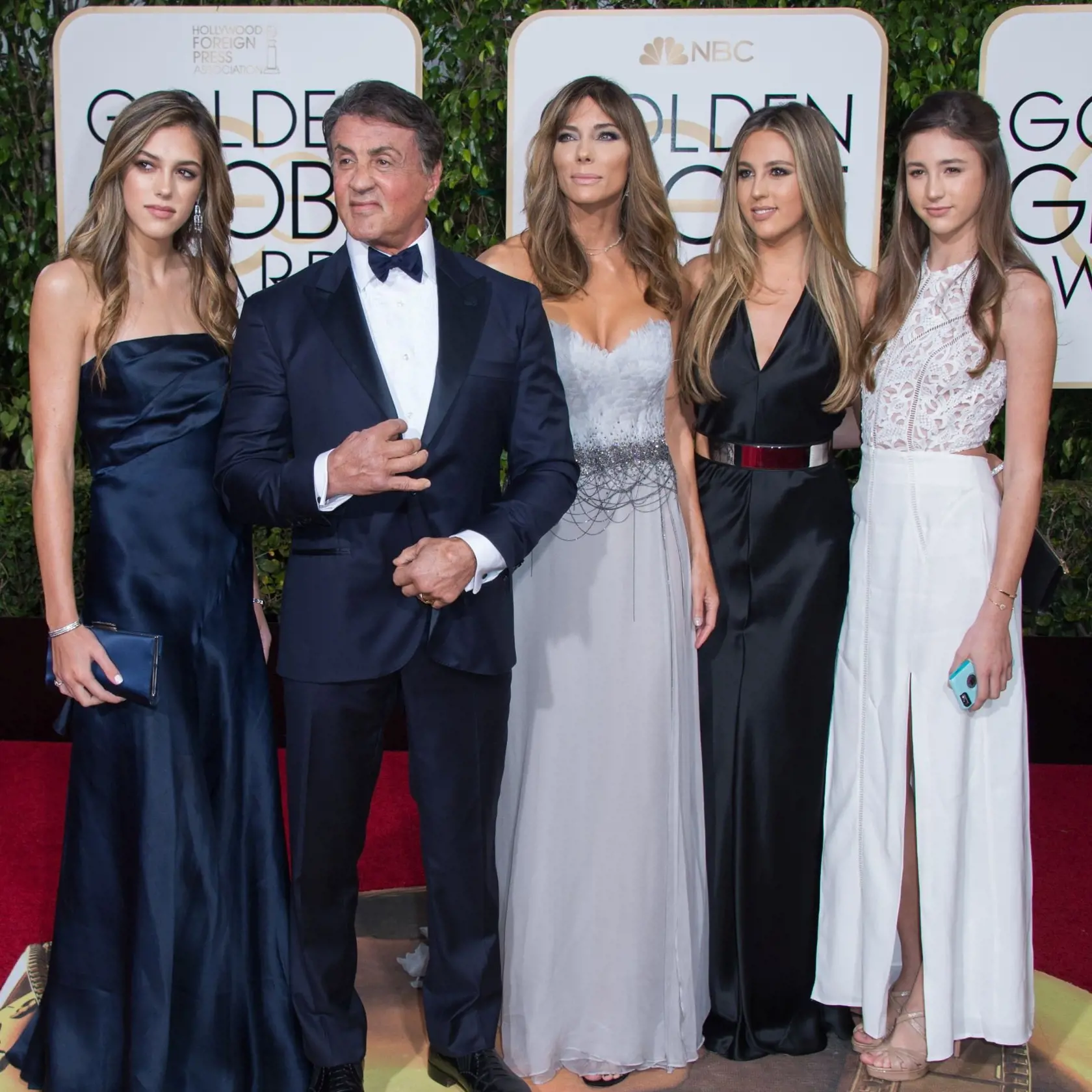 Sylvester Stallone s manželkou a dcérami
