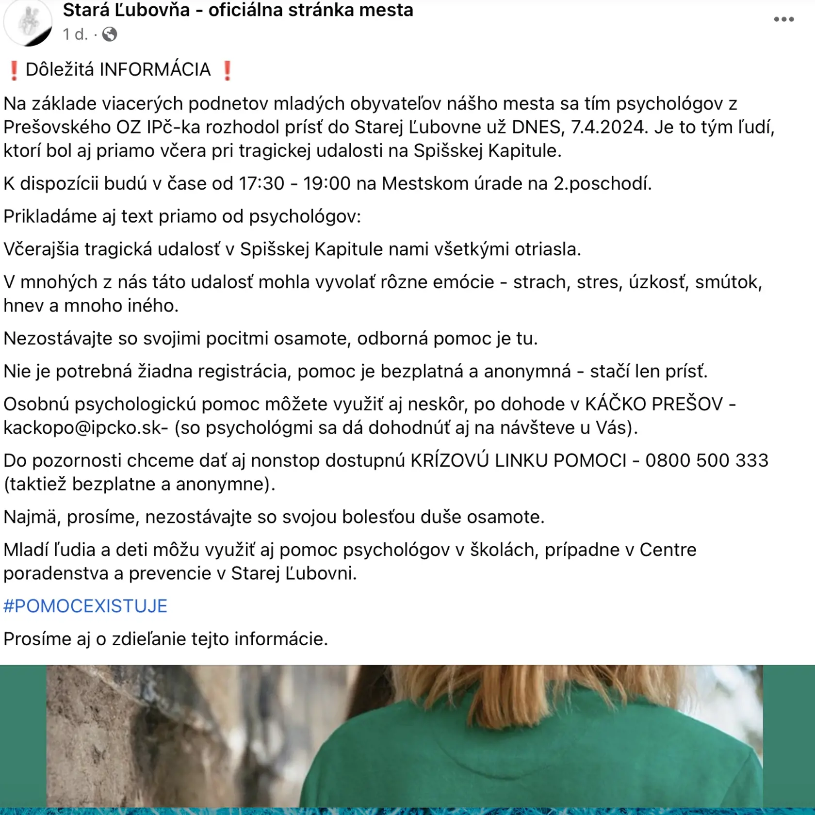 Dôležitá informácia pre smútiacich.