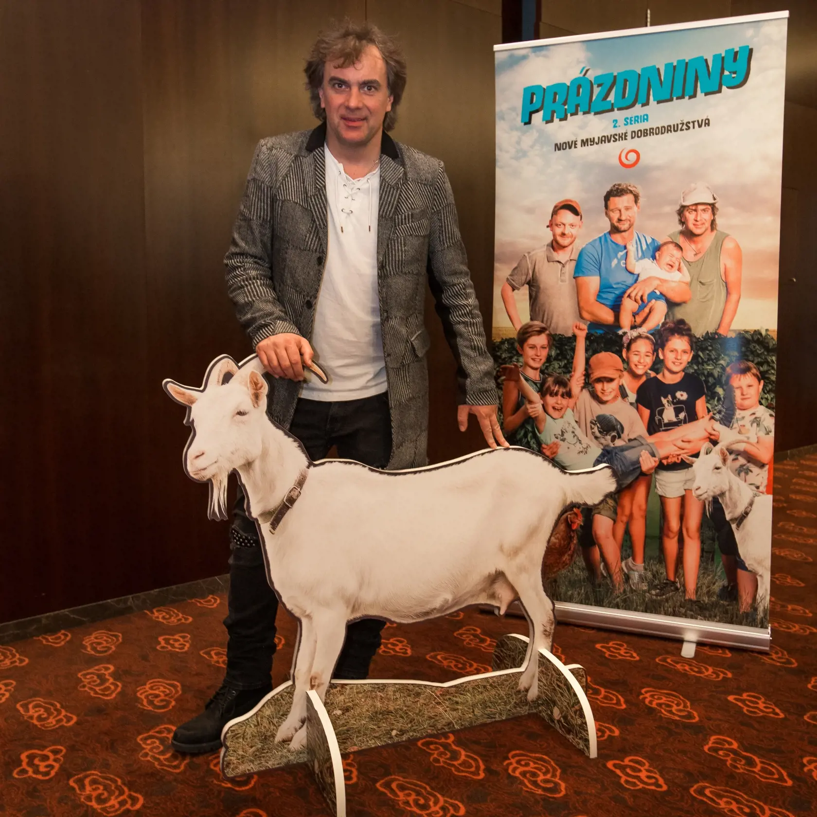Tomáš Matonoha si natáčanie na Slovenskú náramne užíva.