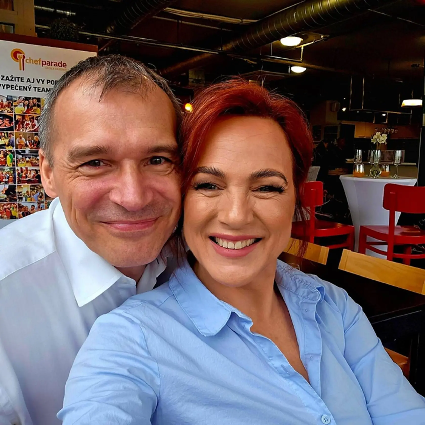 Adriana Kneissl so svojím rakúskym manželom Christianom ešte ako ryšavka