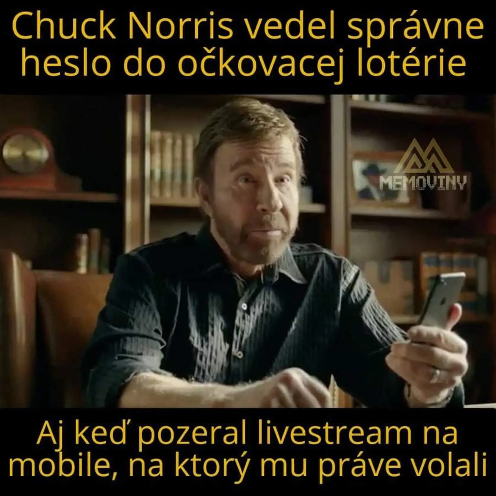 Očkovaciu lotériu vyskúšal aj Chuck Norris. Jemu sa podarilo uviesť heslo za 20 sekúnd.