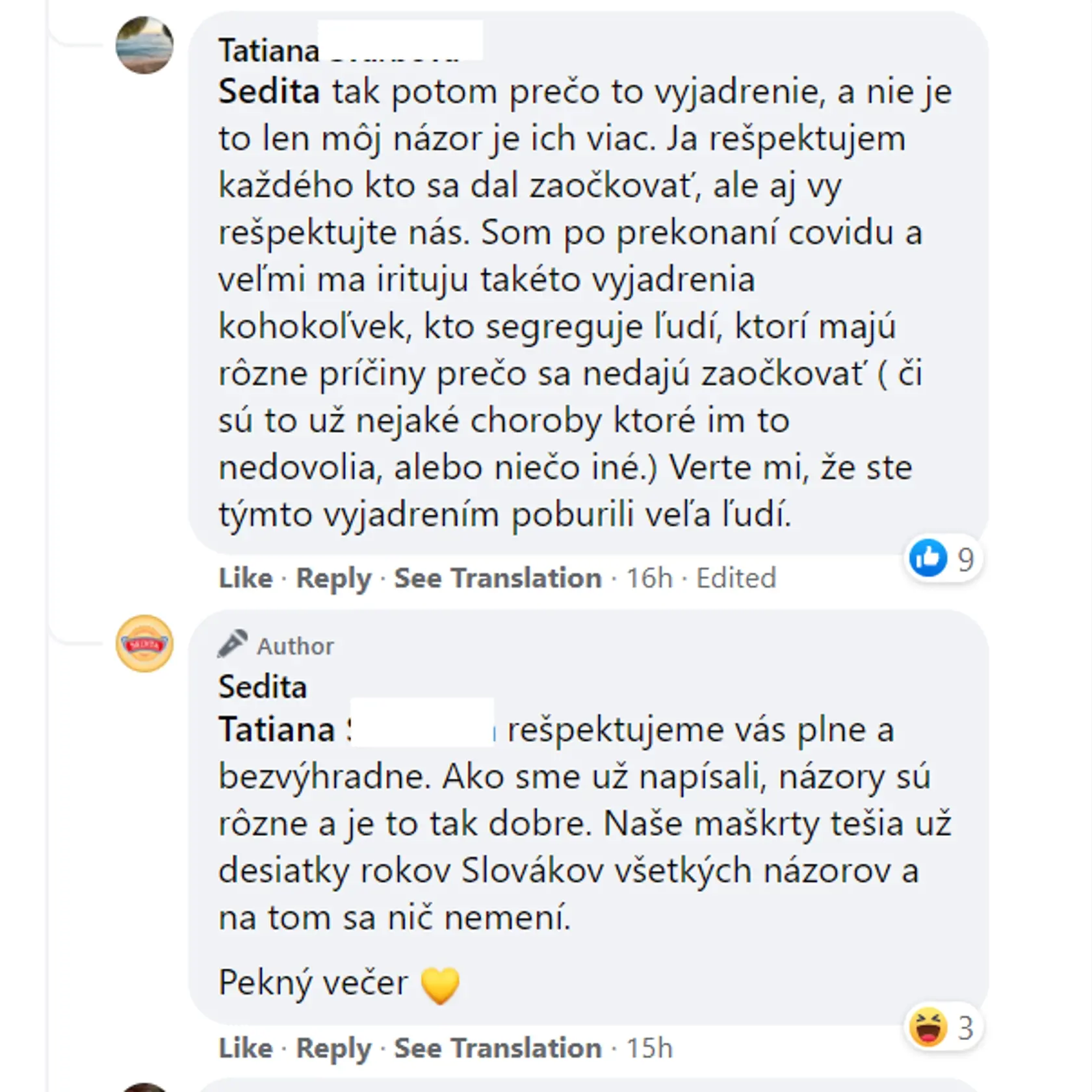 Komentáre Slovákov k výroku majiteľa Sedity.