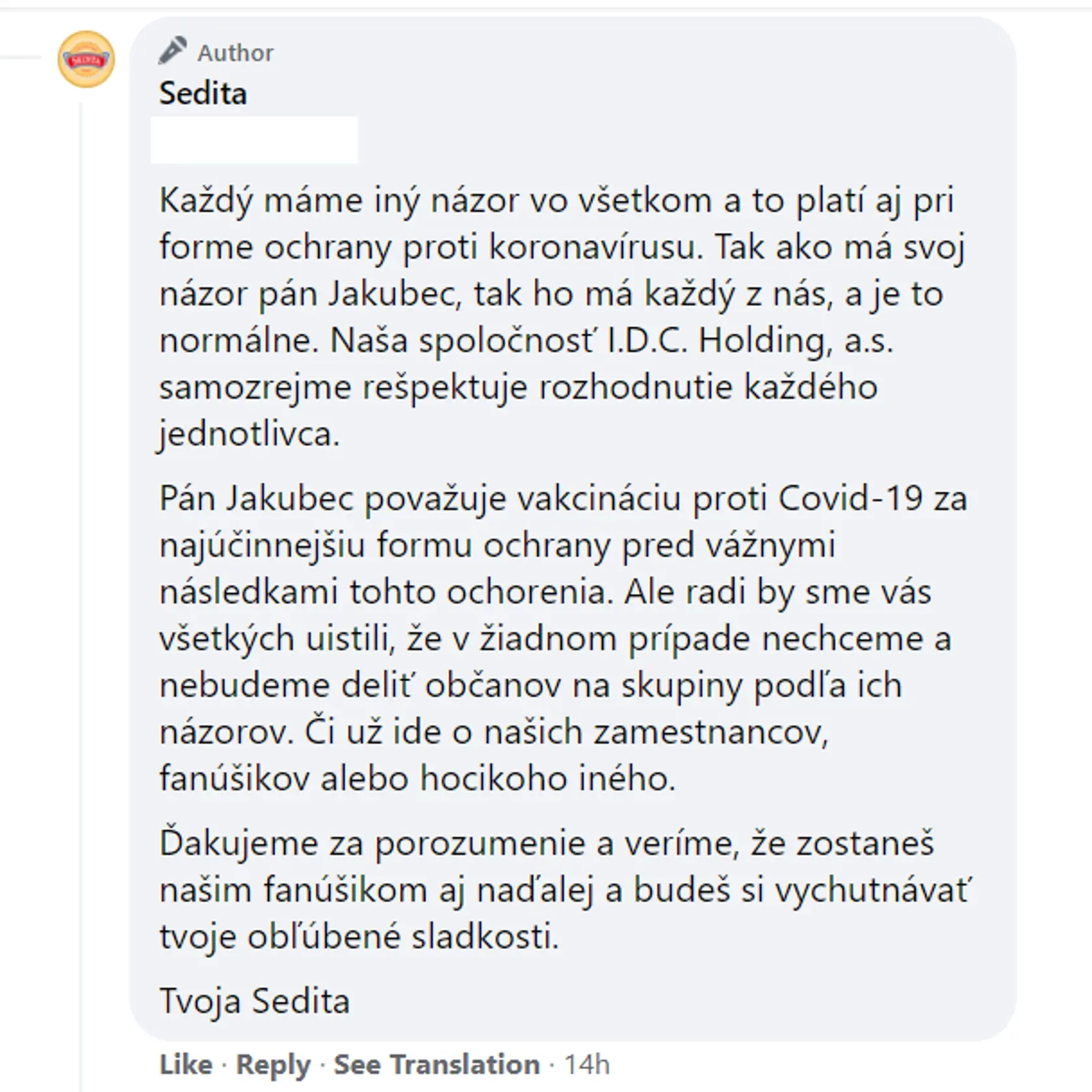 Komentáre Slovákov k výroku majiteľa Sedity.