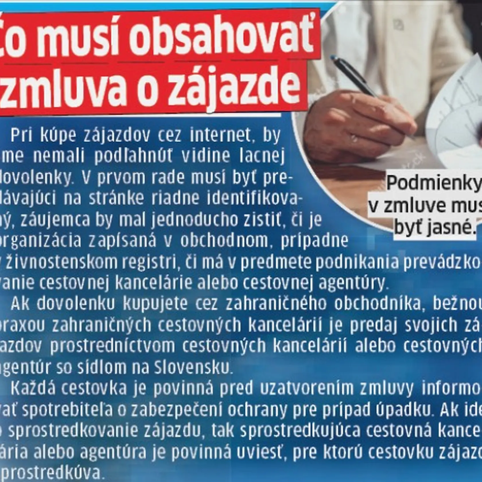 Čo musí mať zmluva?