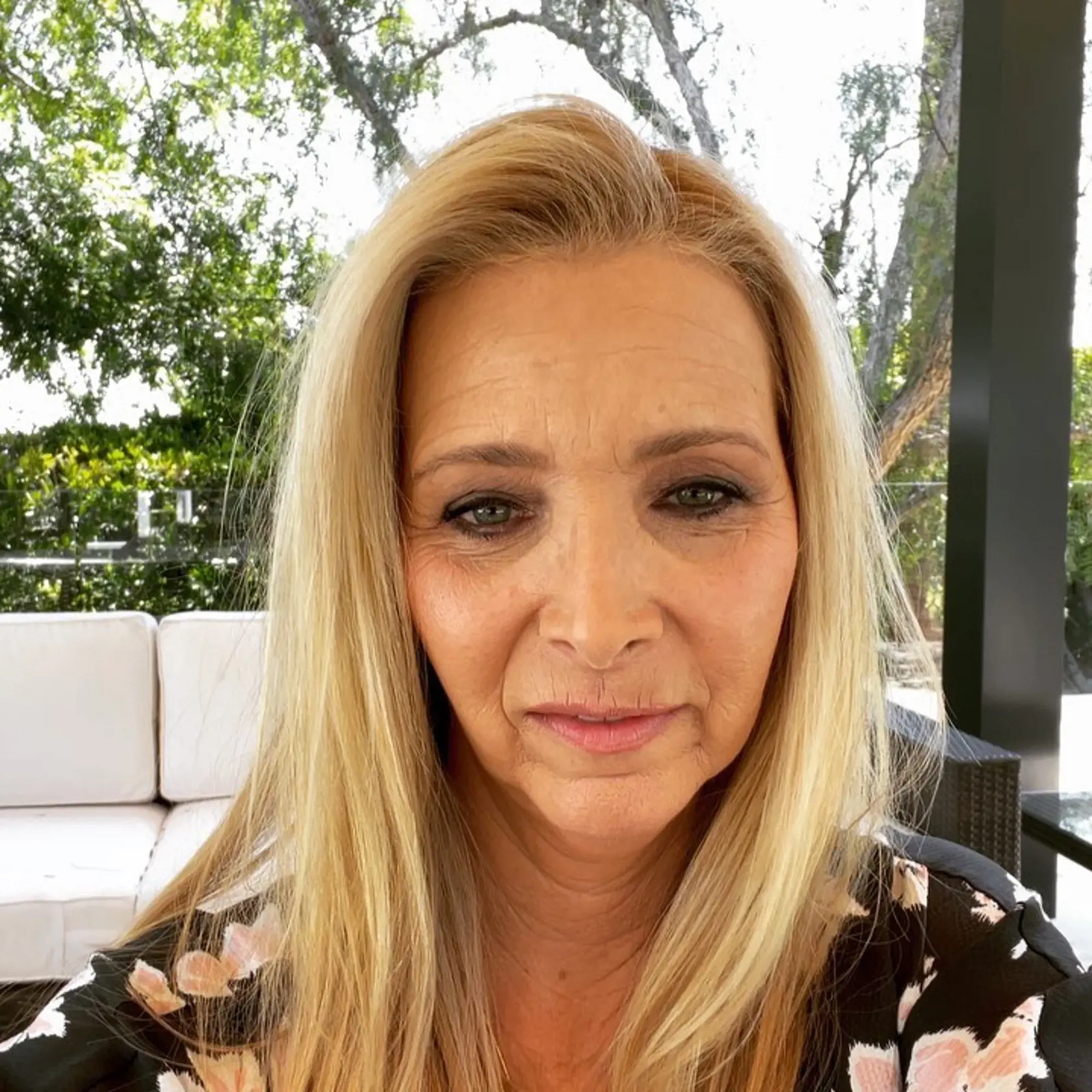 Herečka Lisa Kudrow na svojej terase.