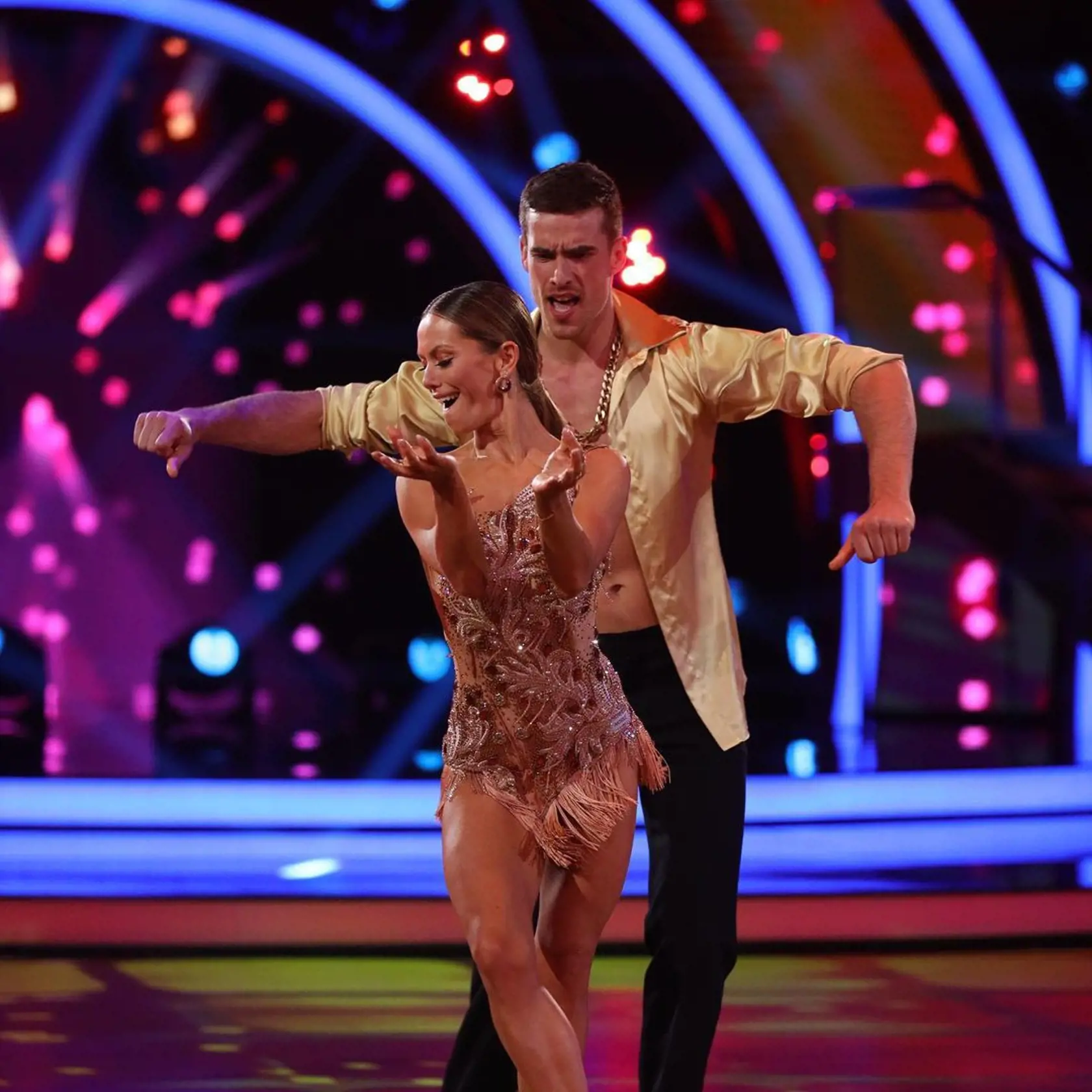 4. kolo šou Let's Dance. Adam Bárdy a Dominika Rošková počas svojho vystúpenia.