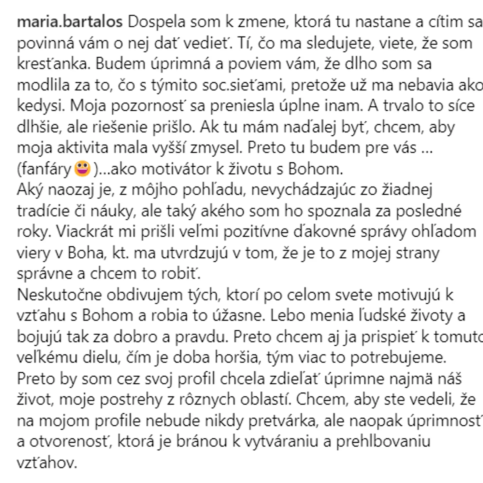 Mária Bartálos sa rozhodla viesť ľudí k Bohu