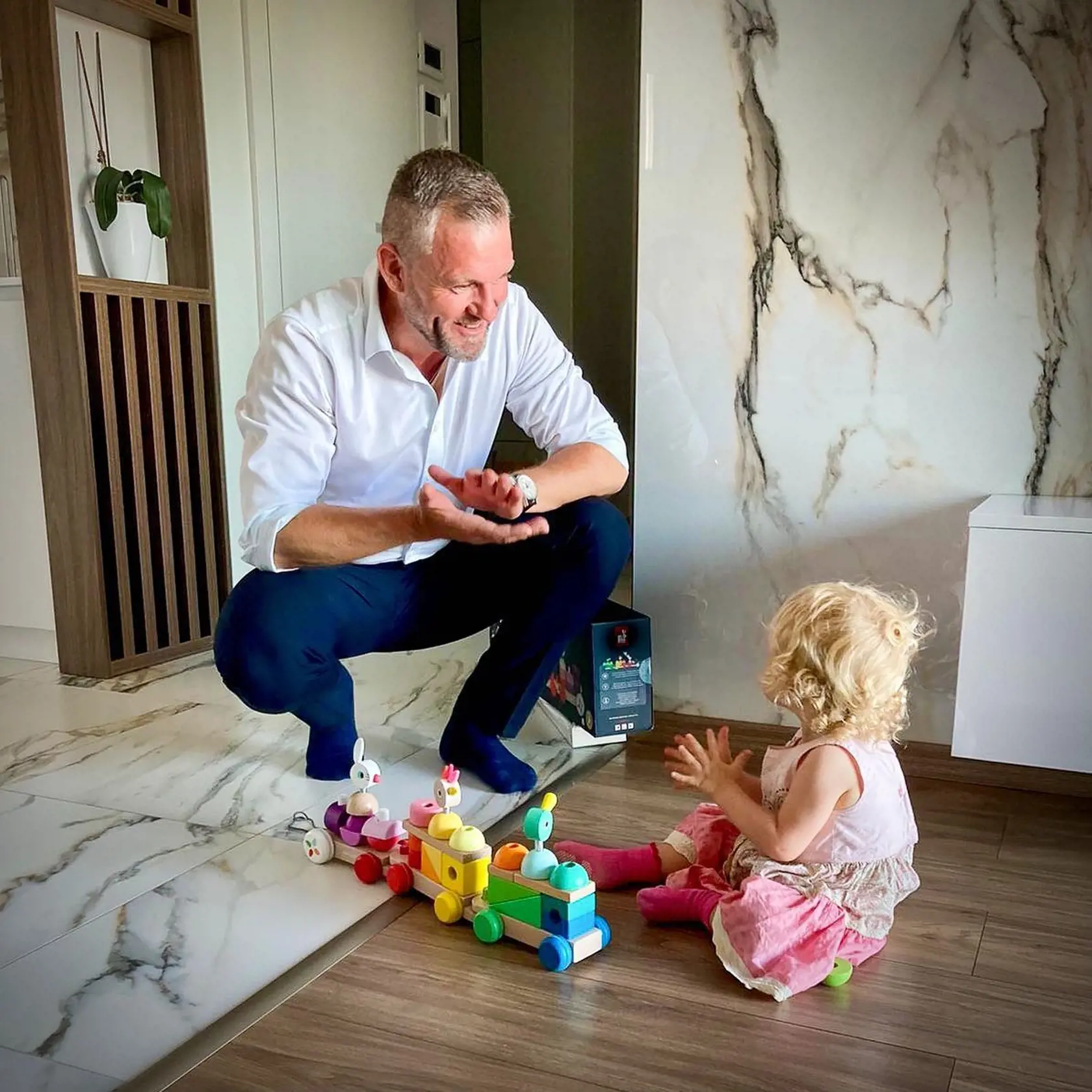 Peter Pellegrini so svojou neterkou.