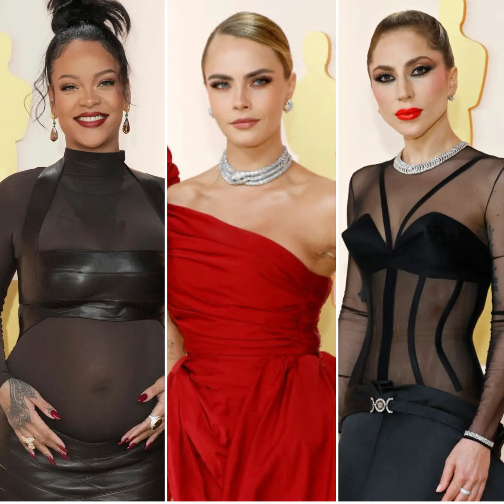 Medzi najkrajšie oblečené celebrity patrili Rihanna, Cara Delevingne a Lady Gaga.